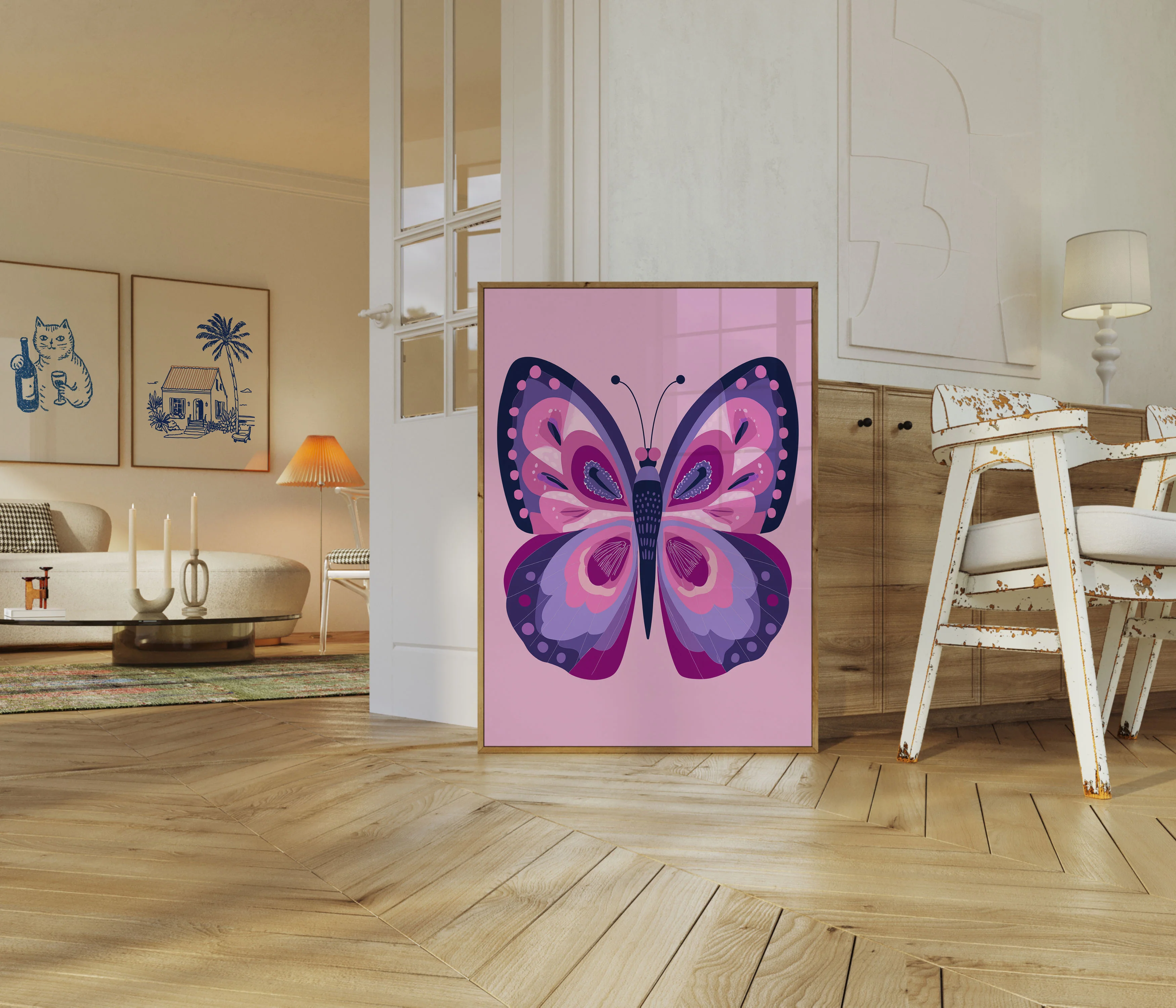 Vibrant Purple Butterfly Poster - Image 5
