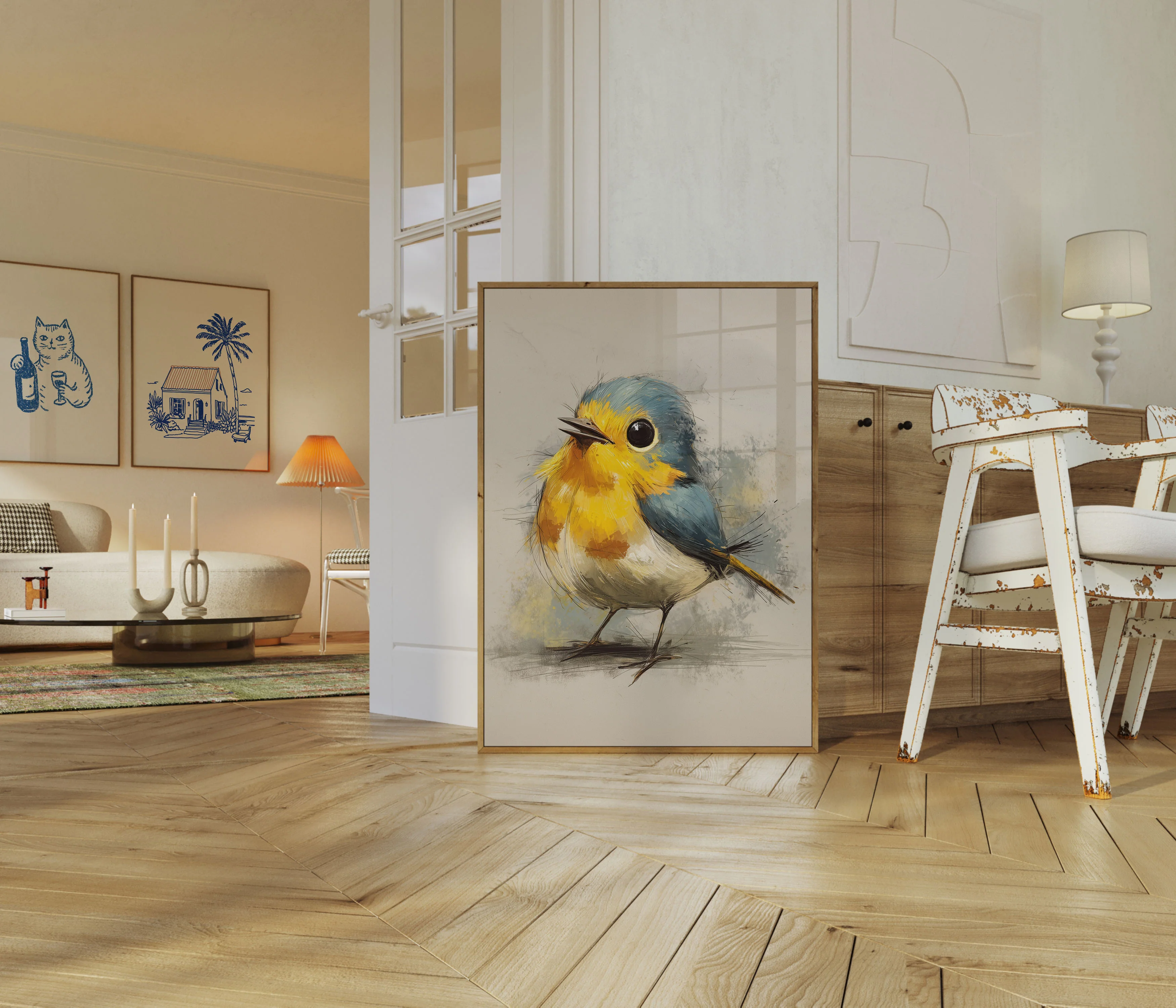 Vibrant Robin Watercolor Poster - Image 5