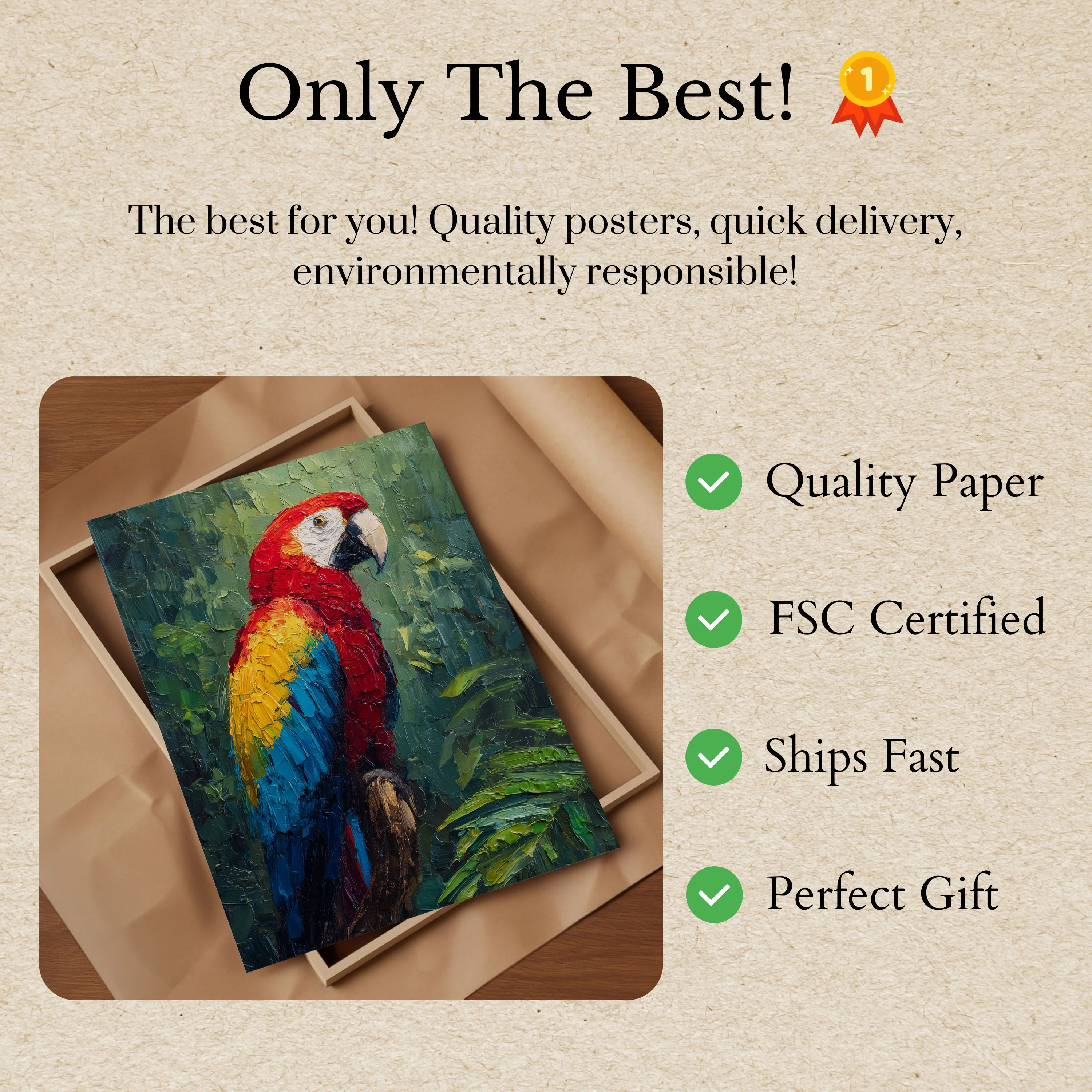Vibrant Scarlet Macaw Poster - Image 3