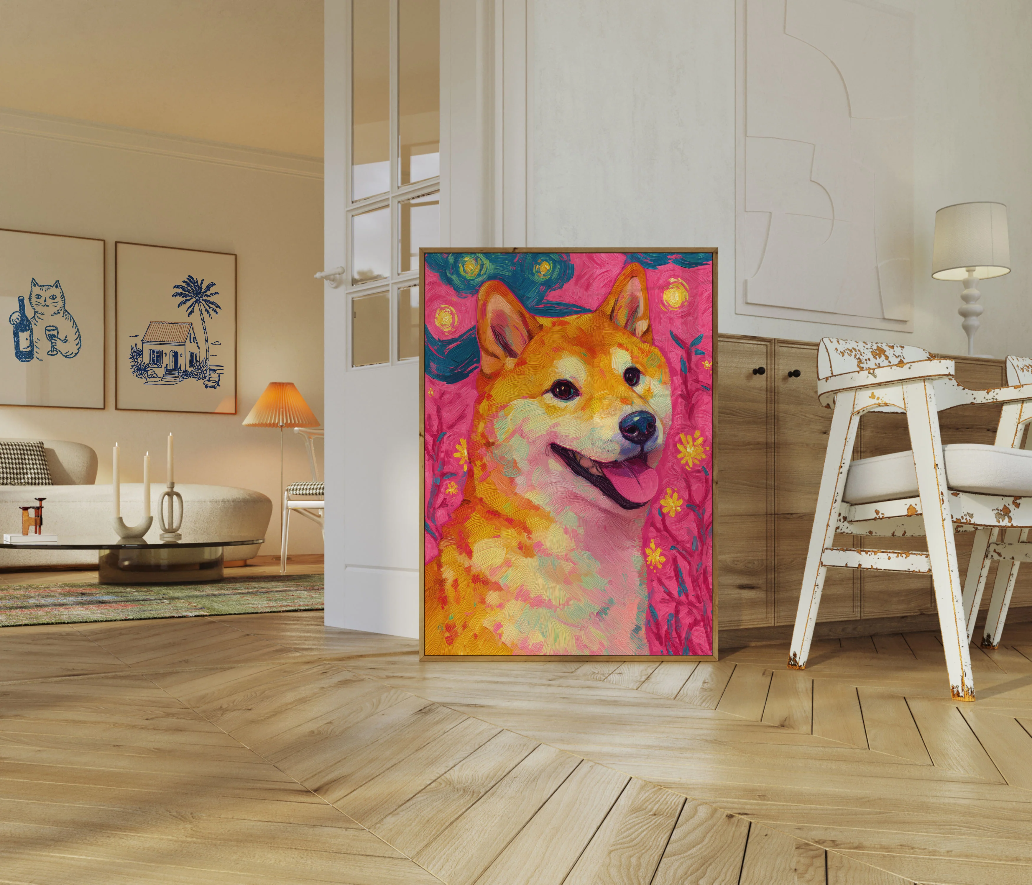 Vibrant Shiba Inu Art Poster - Image 5