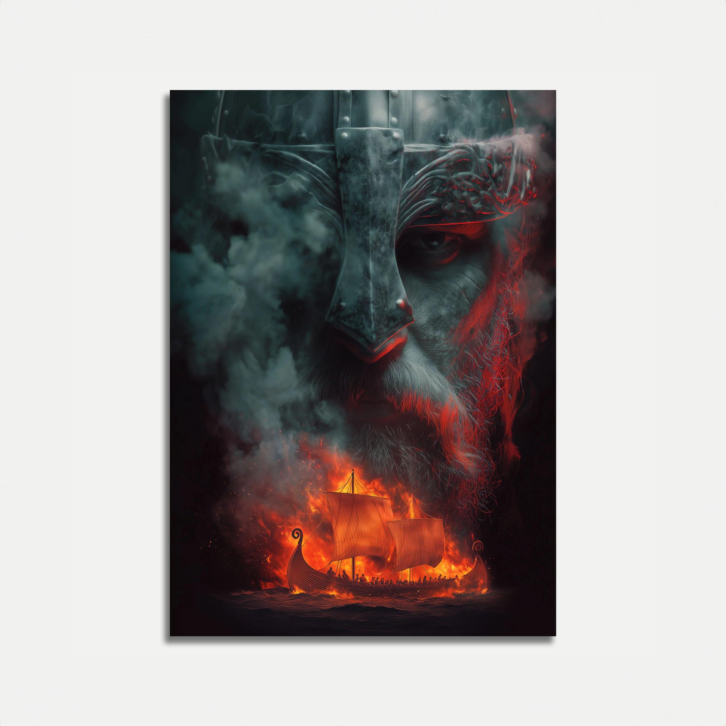 Viking Fury Flames Poster