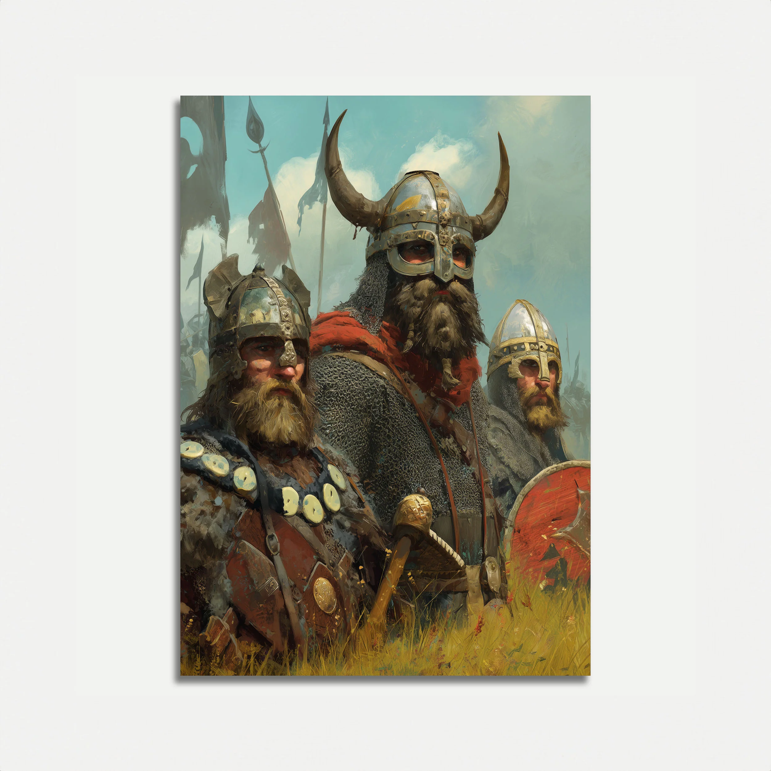 Viking Warriors Battle Ready Poster