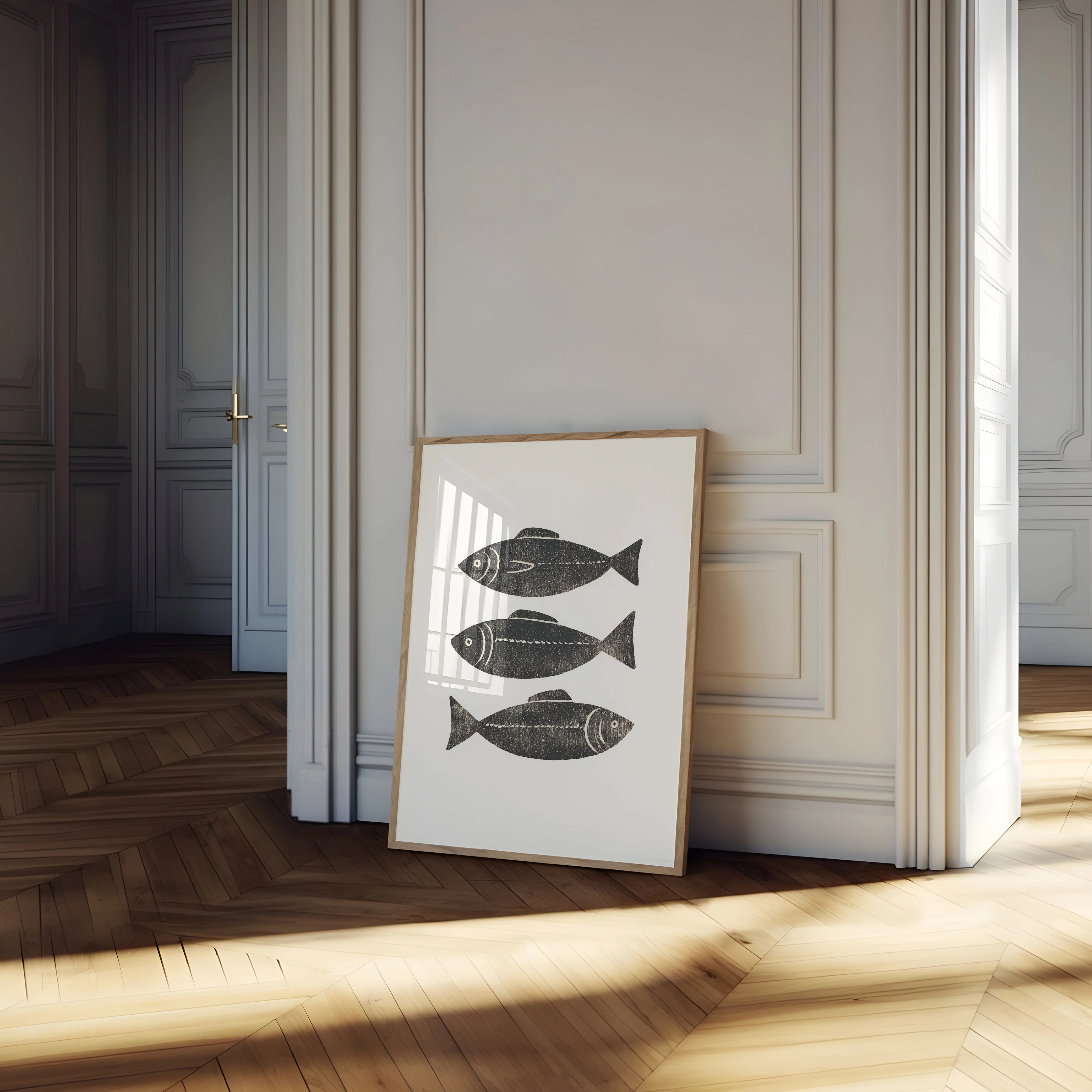 Vintage Fish Silhouette Poster - Image 4