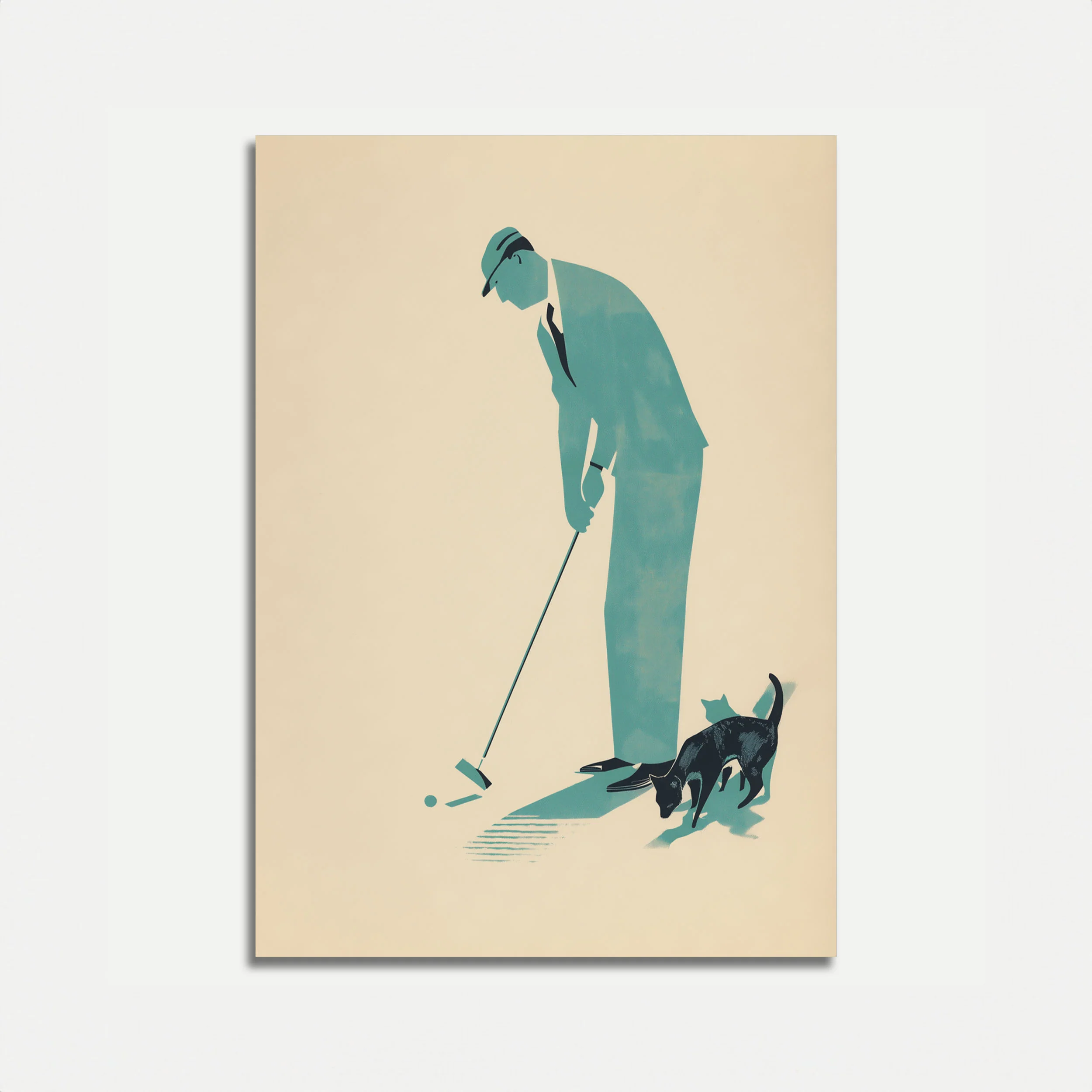 Vintage Golf Swing Poster