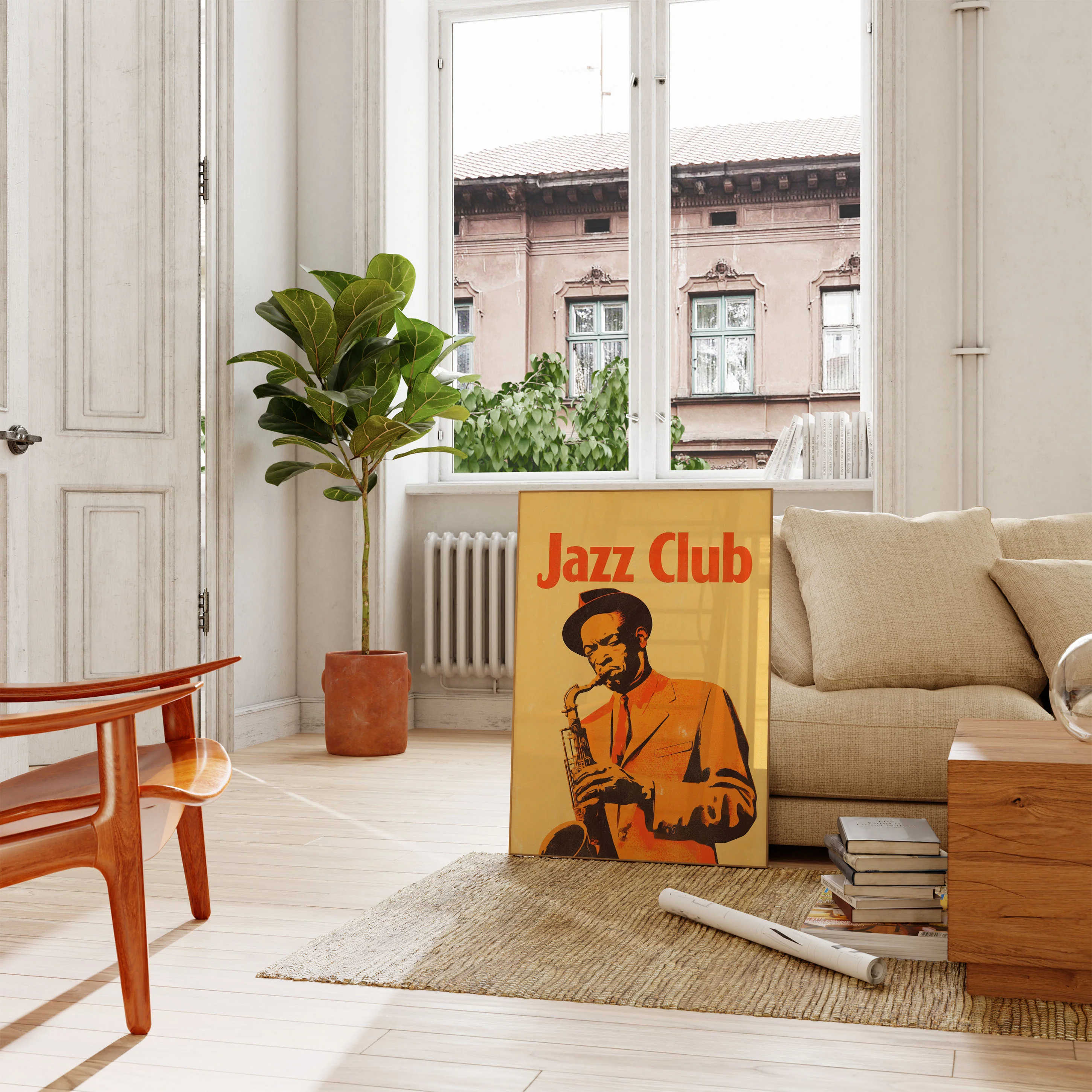 Vintage Jazz Club Saxophonist Poster - Image 2