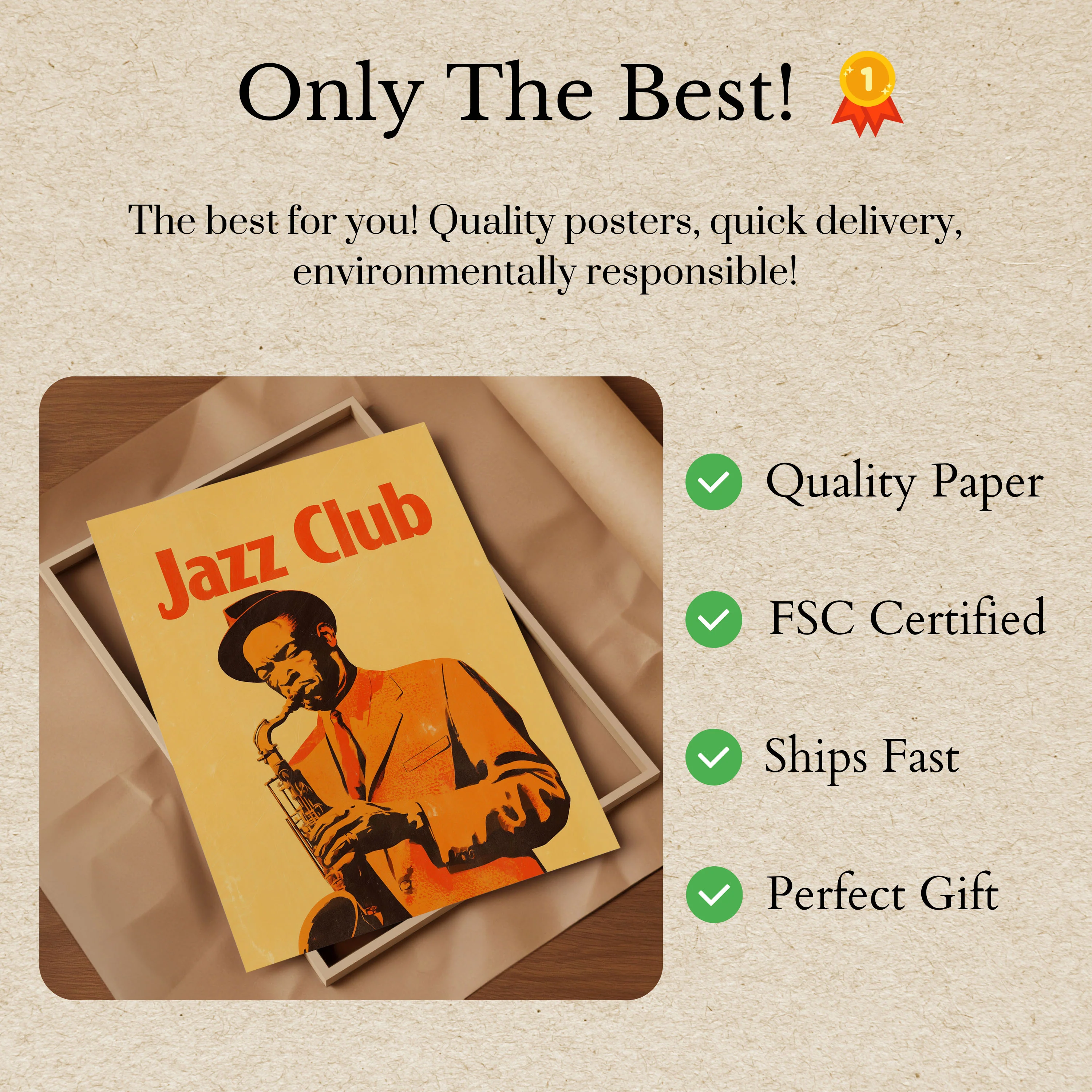 Vintage Jazz Club Saxophonist Poster - Image 3