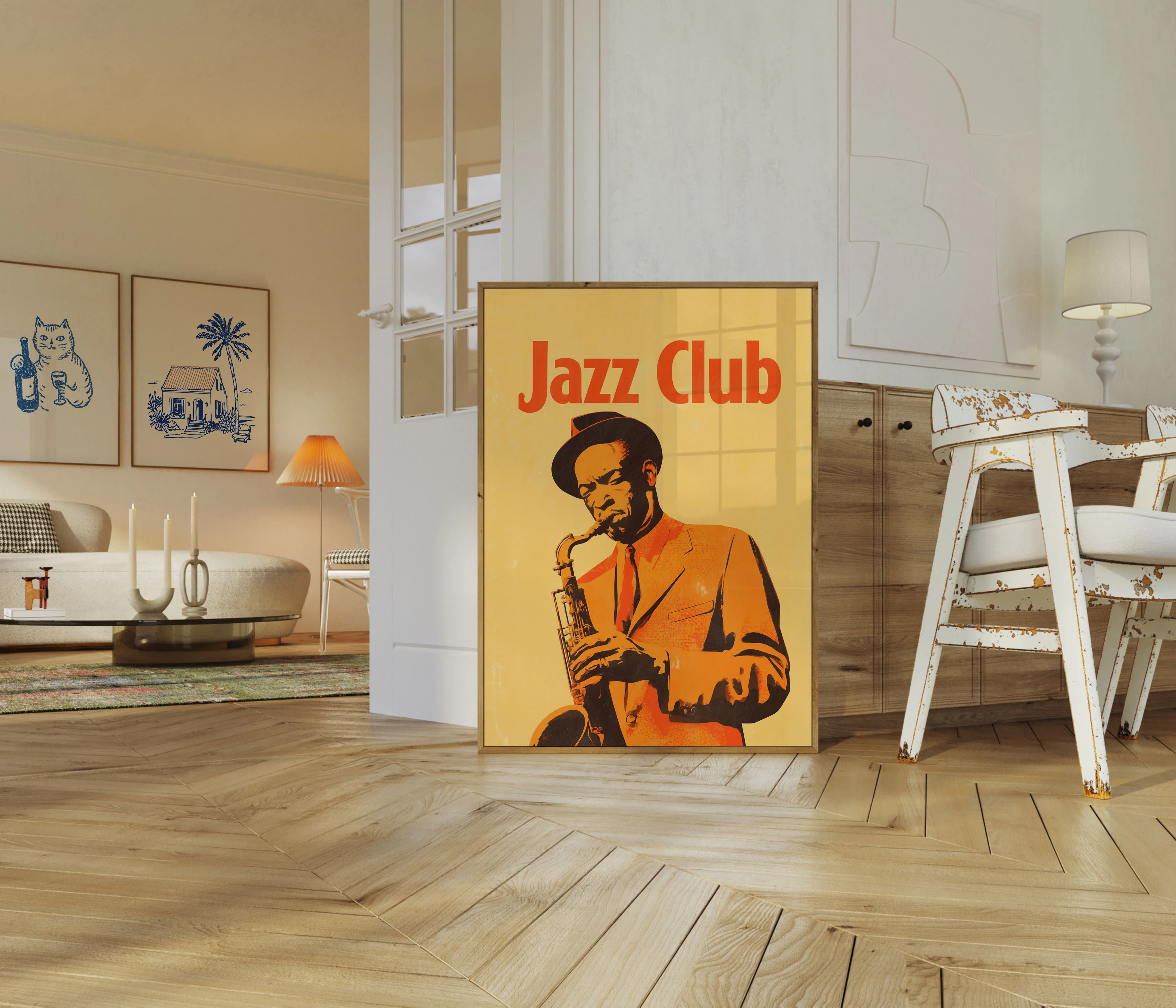 Vintage Jazz Club Saxophonist Poster - Image 5