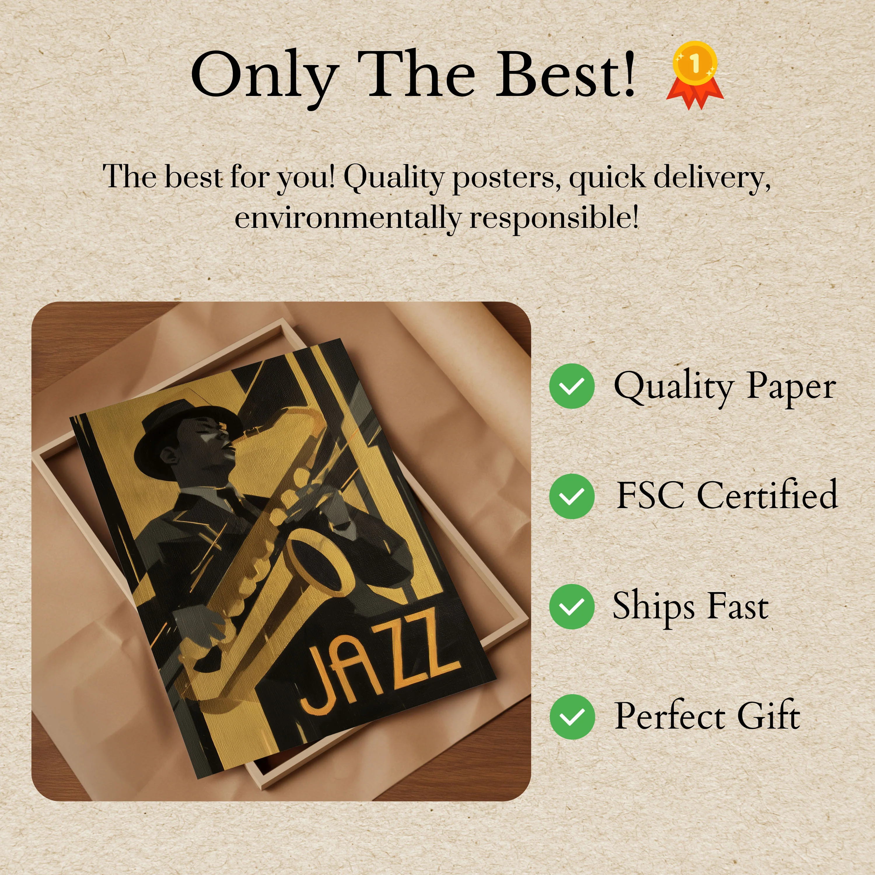 Vintage Jazz Musician Poster - Image 3