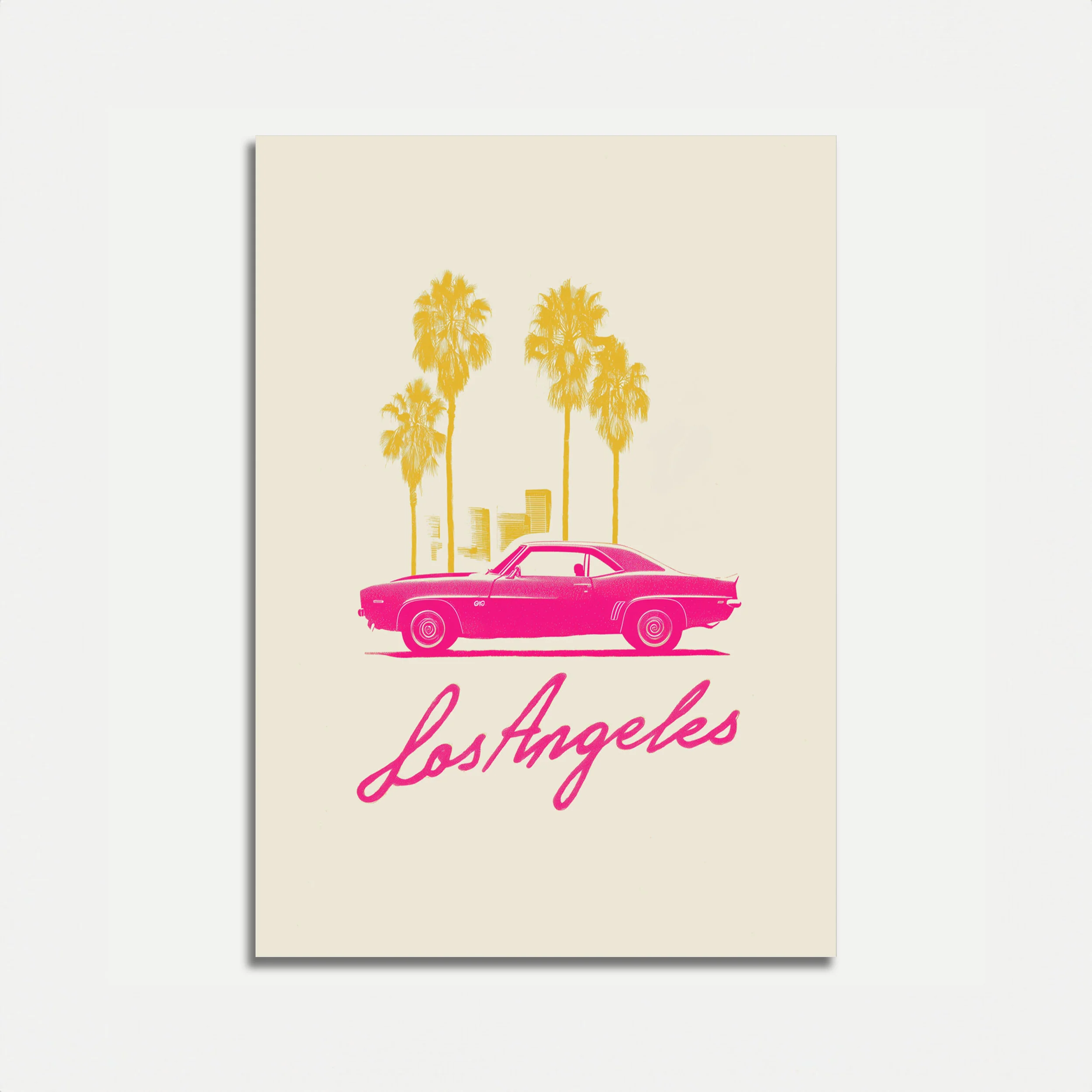 Vintage Los Angeles Muscle Car Poster
