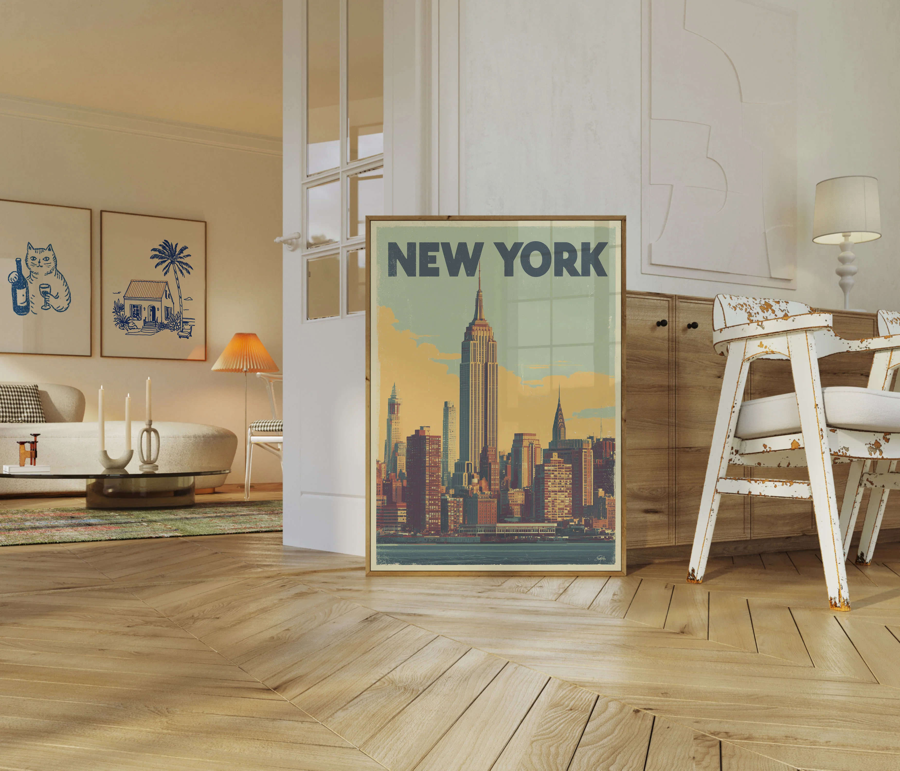 Vintage New York Cityscape Poster - Image 5