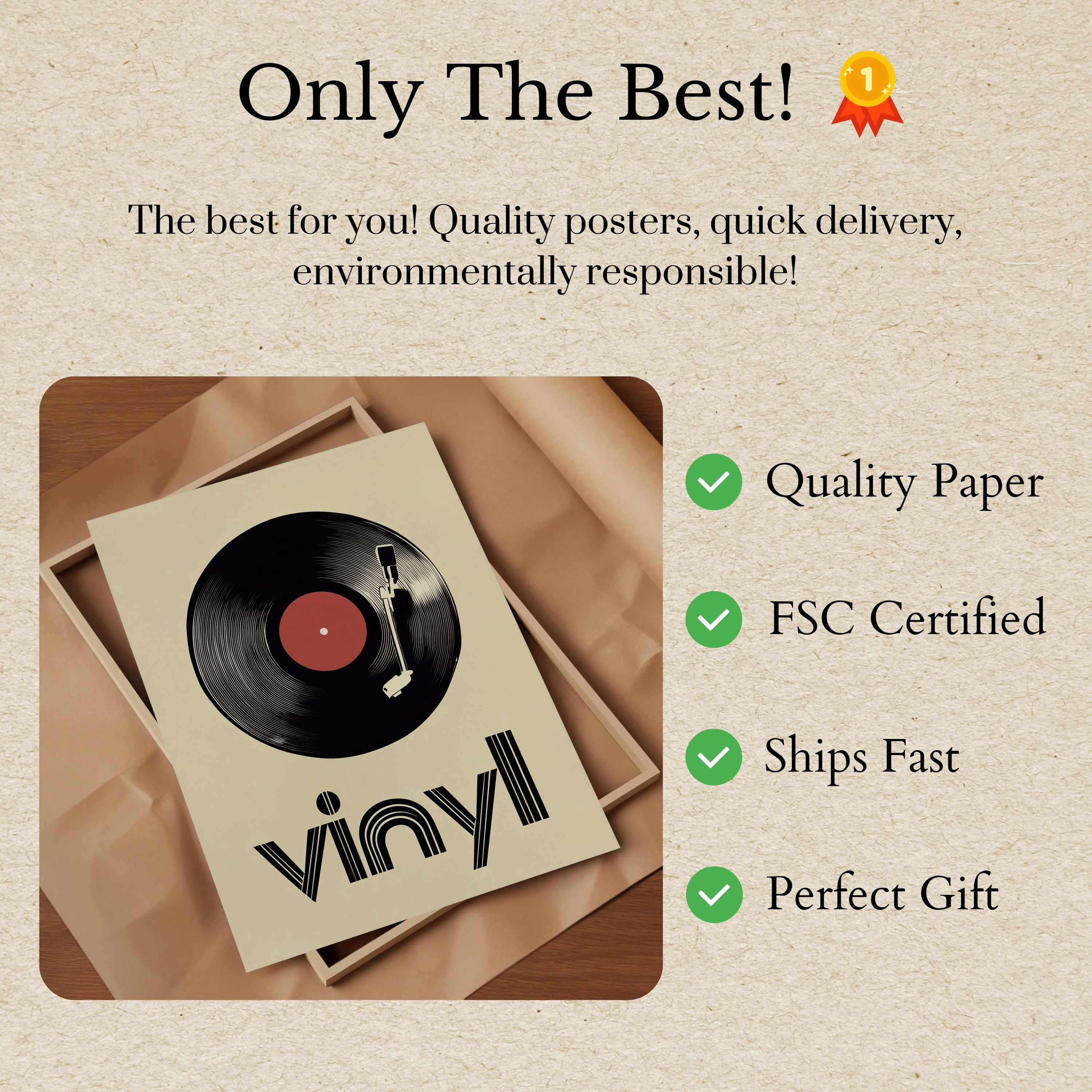 Vintage Vinyl Music Lover Poster - Image 3