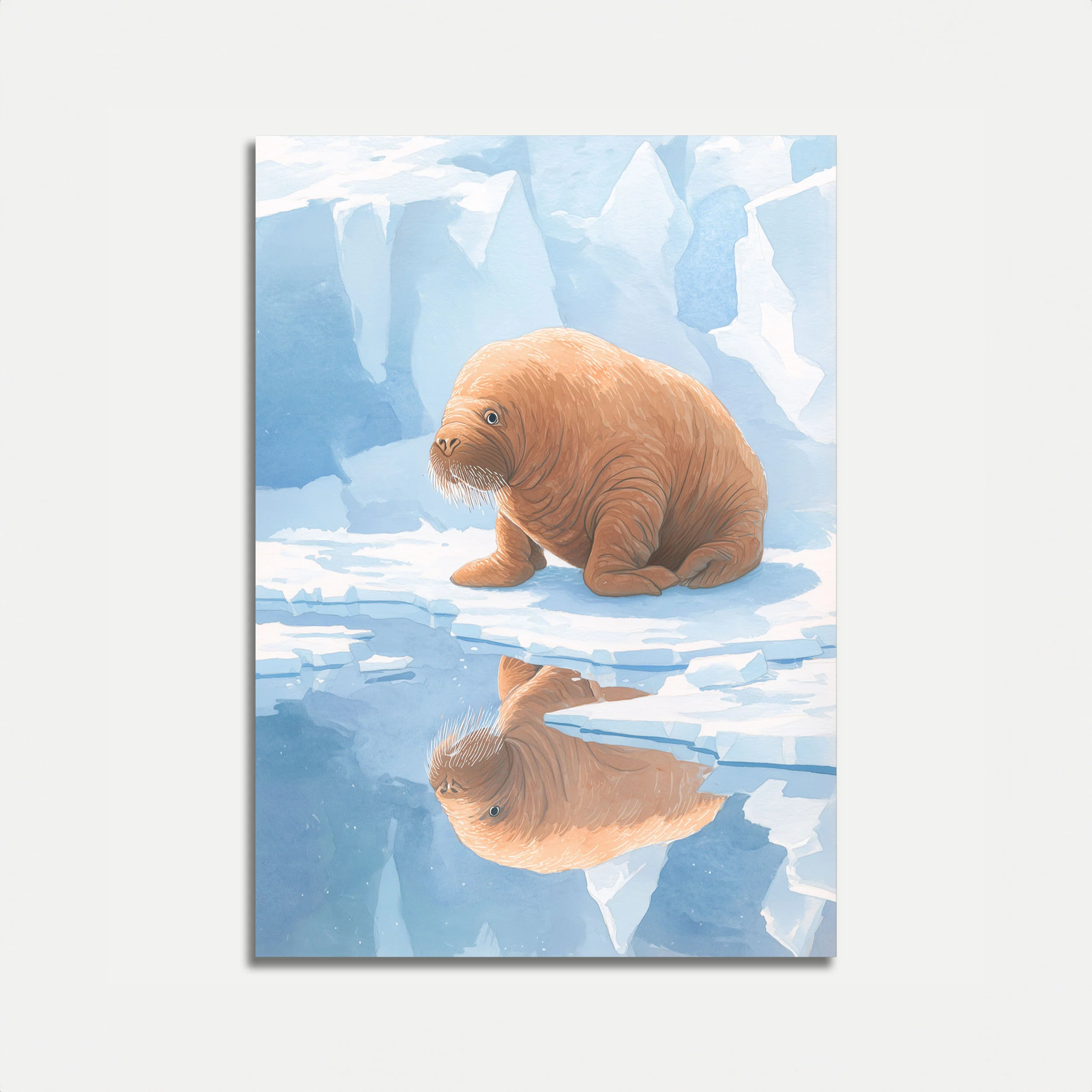Walrus in Arctic Ice Poster