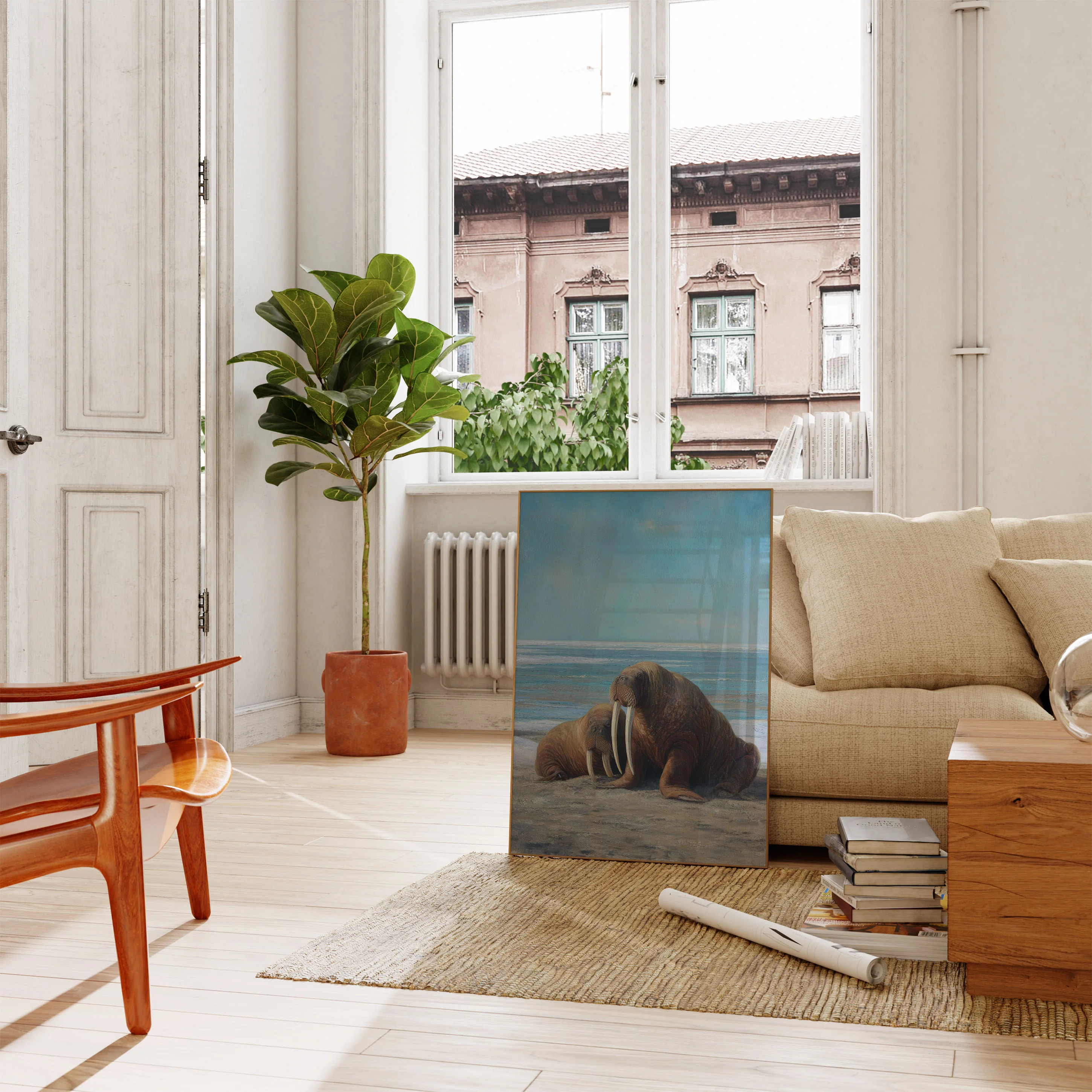 Walrus Mother and Calf Poster - Image 2