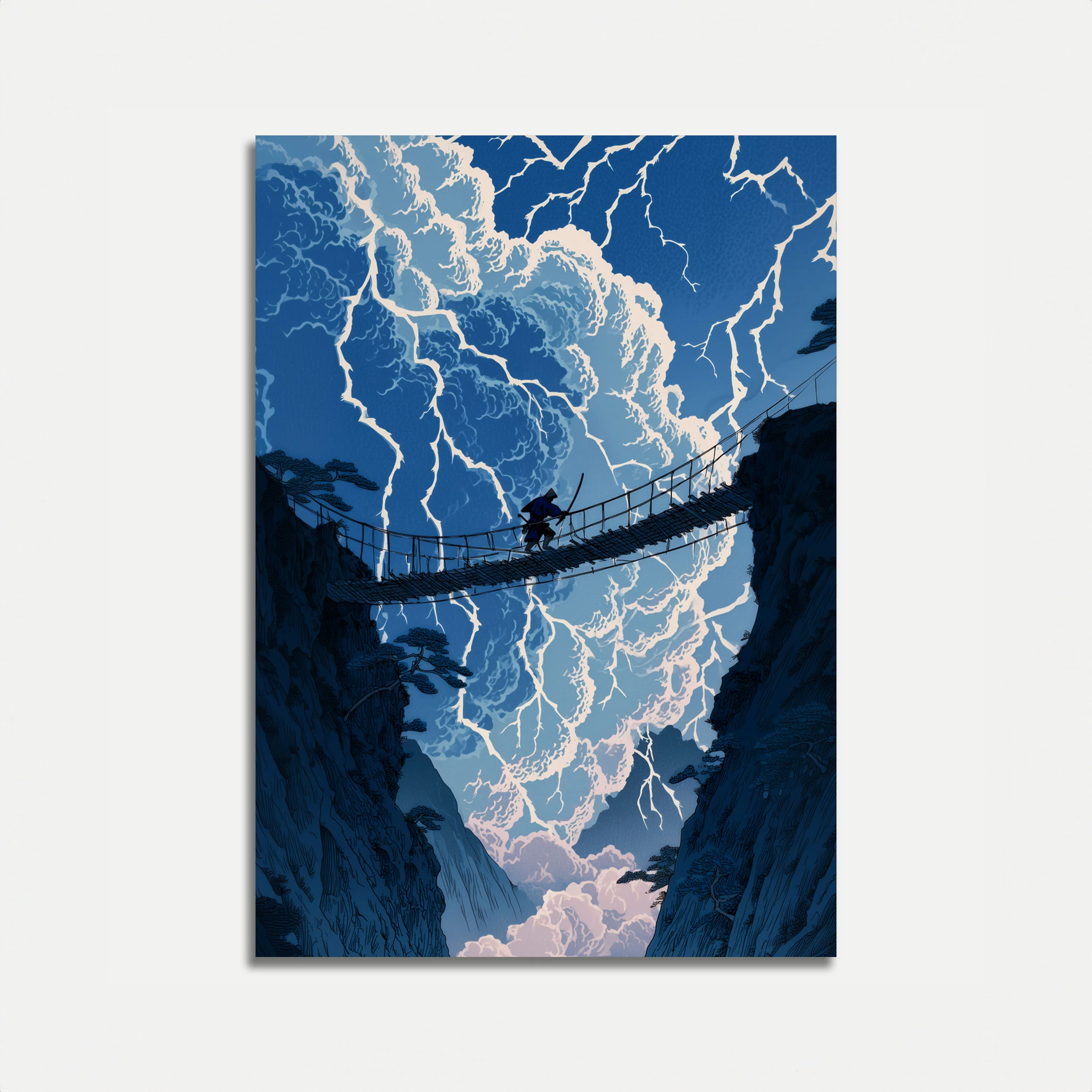 Warrior Bridge Lightning Storm Poster