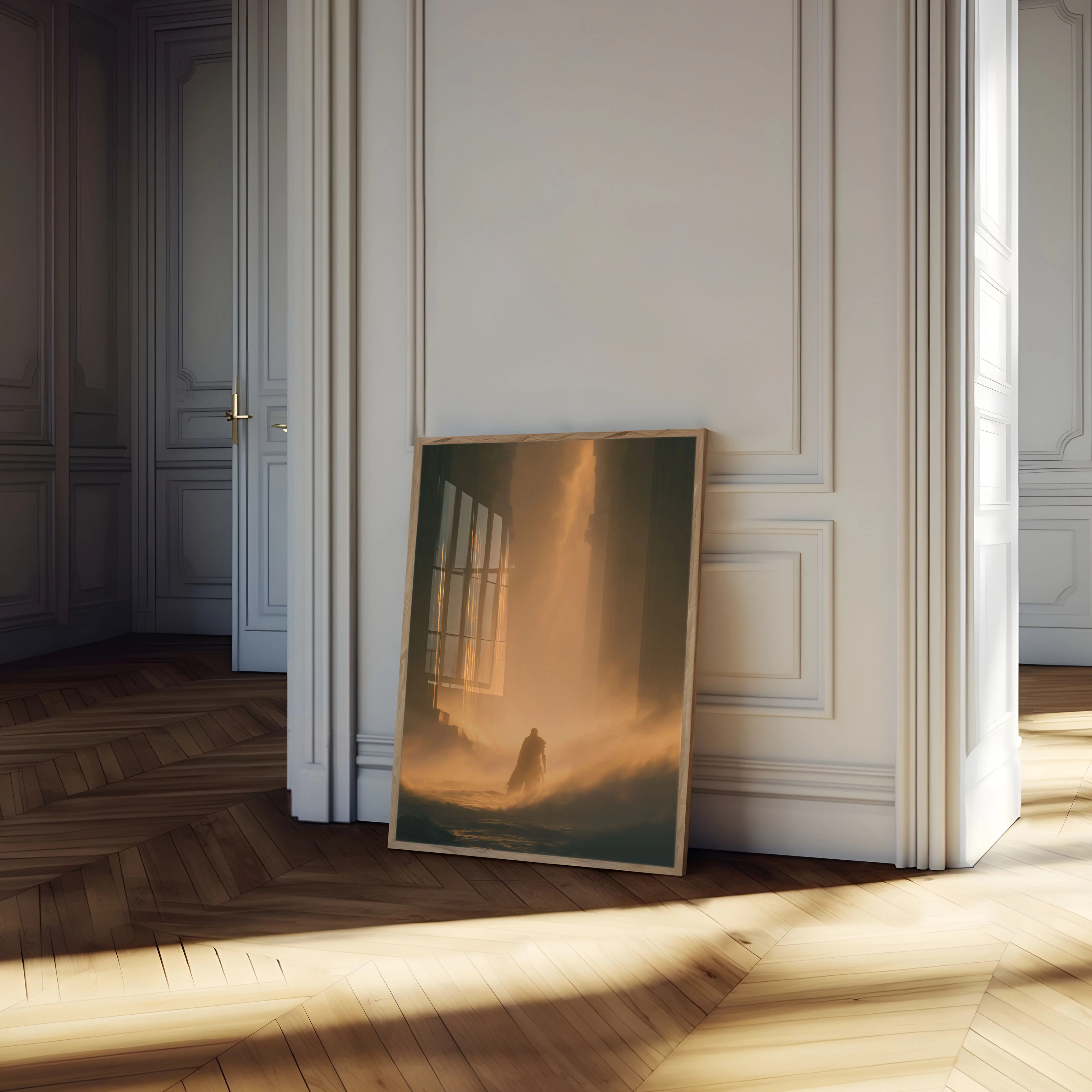 Warrior in Golden Mist Poster - Image 4