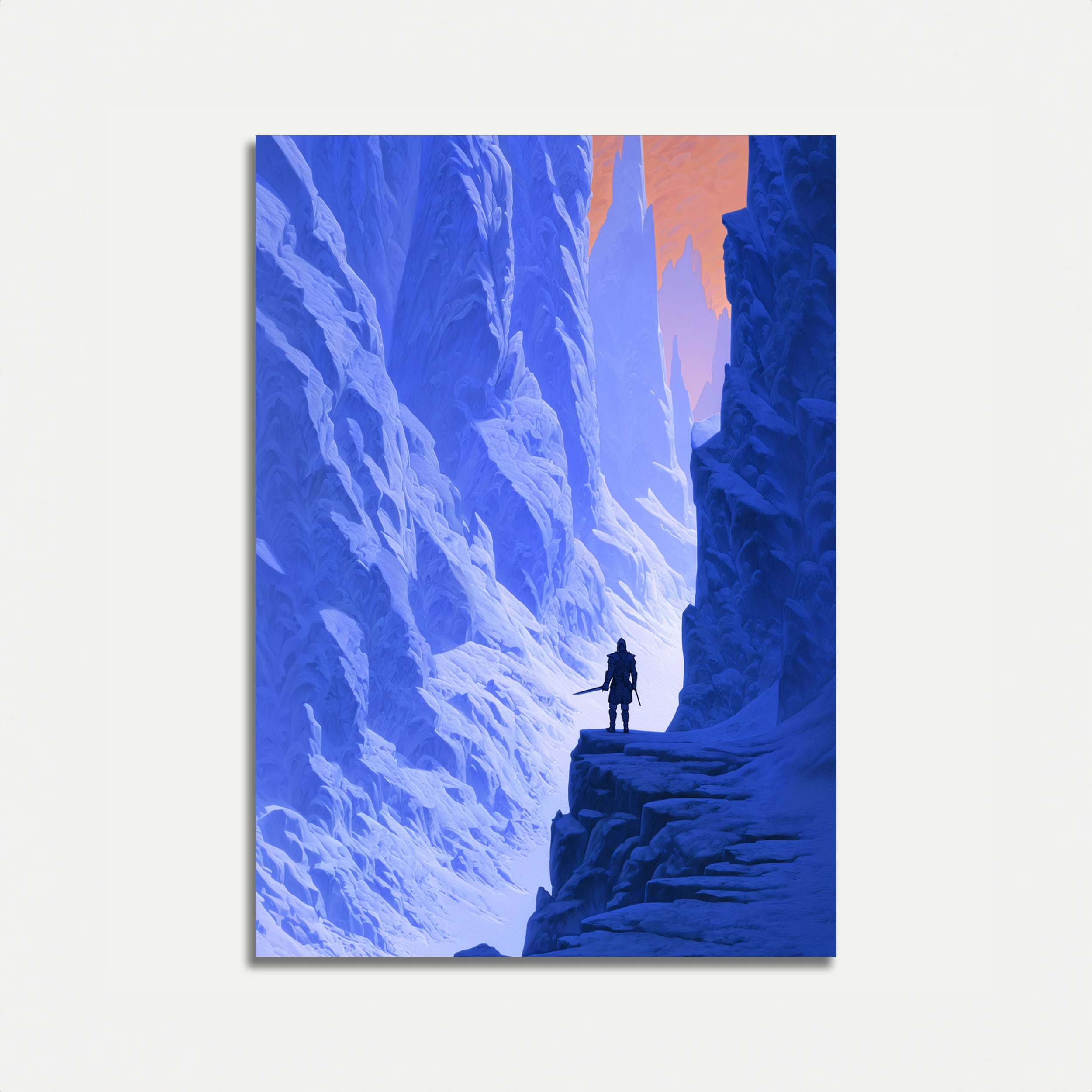 Warrior in the Frozen Canyon Poster