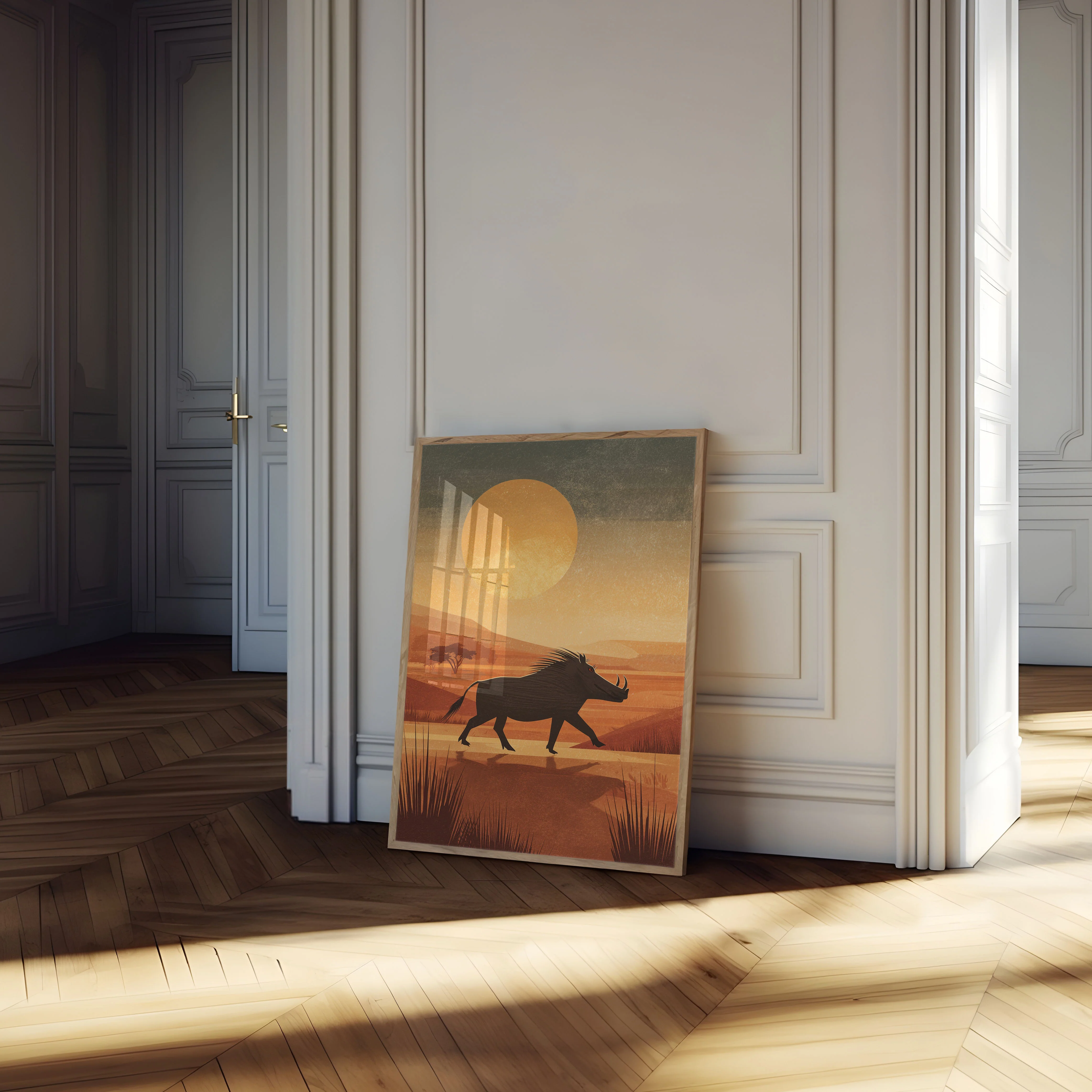 Warthog in the Desert Poster - Image 4