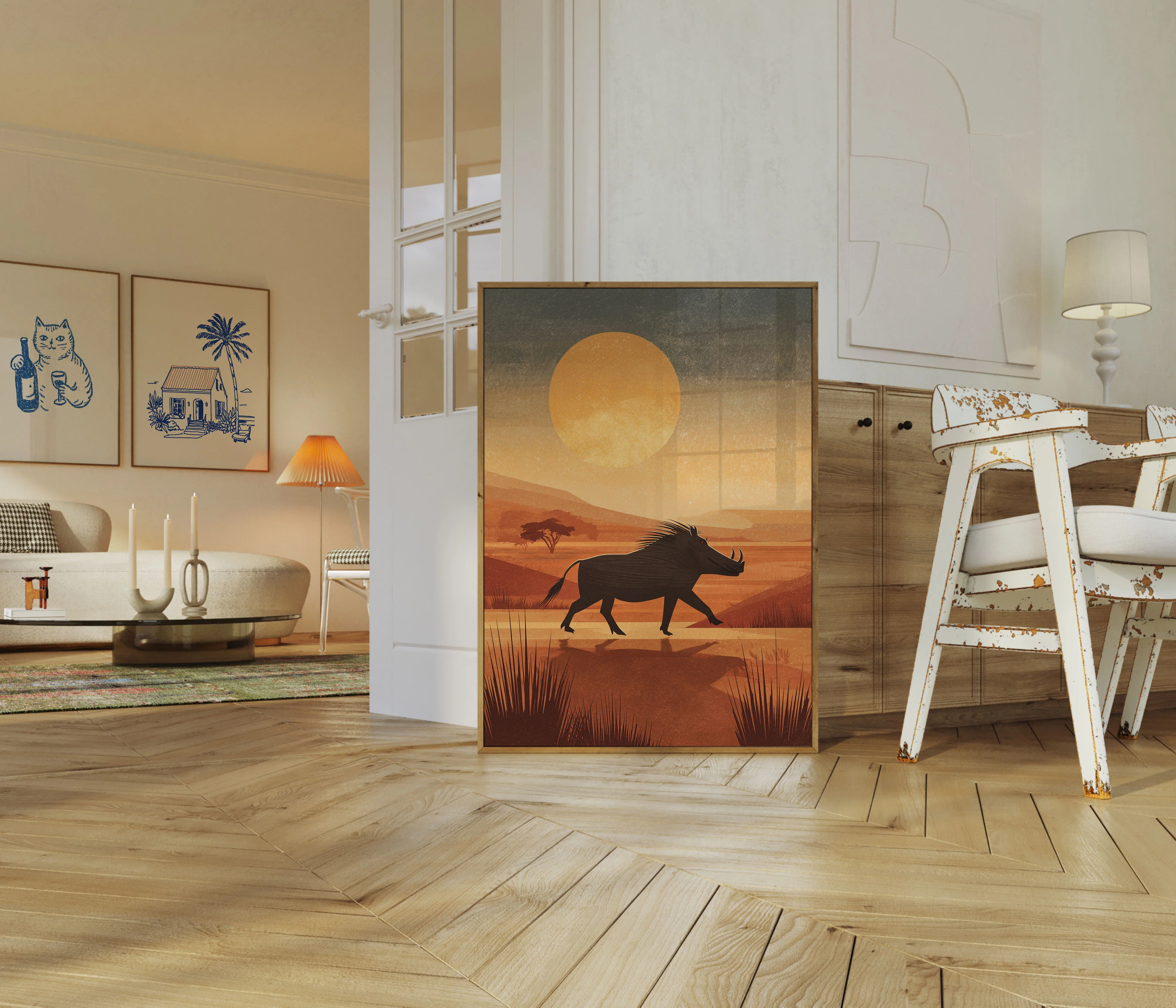 Warthog in the Desert Poster - Image 5