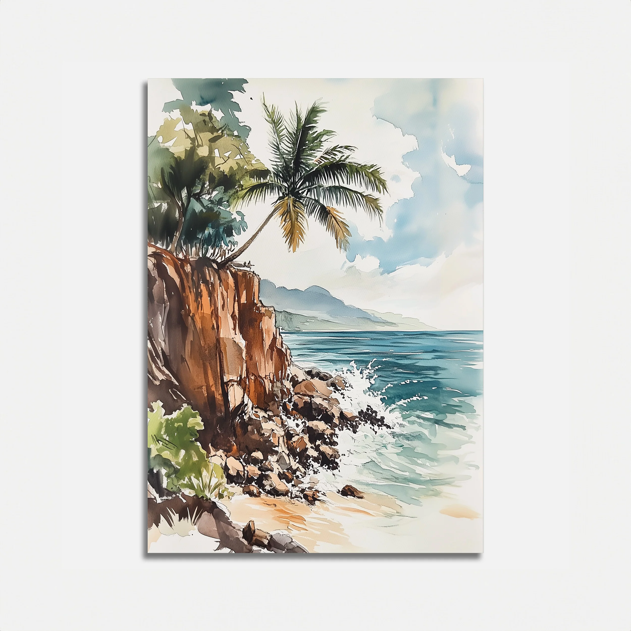 Watercolour Coastline Bliss