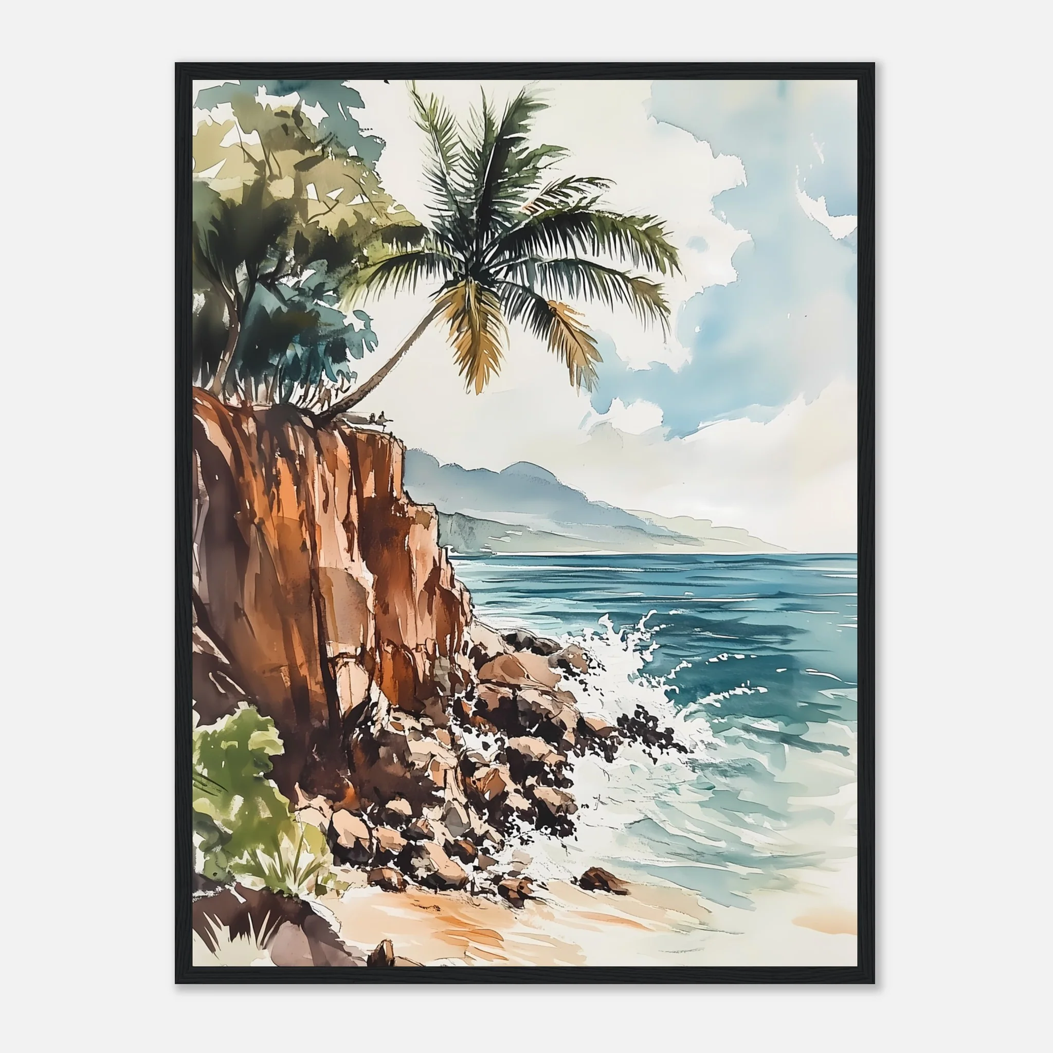 Watercolour Coastline Bliss - Image 11