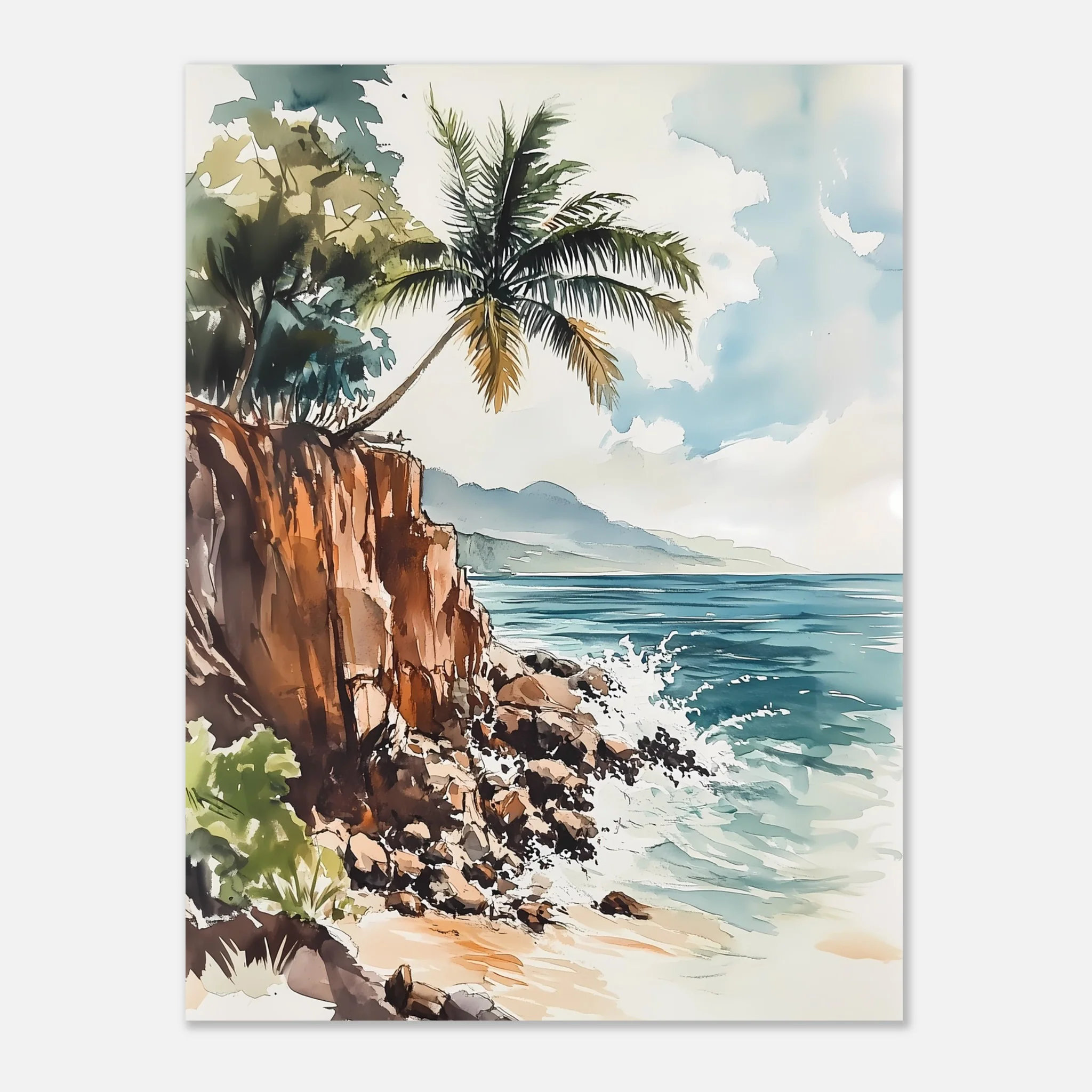 Watercolour Coastline Bliss - Image 12