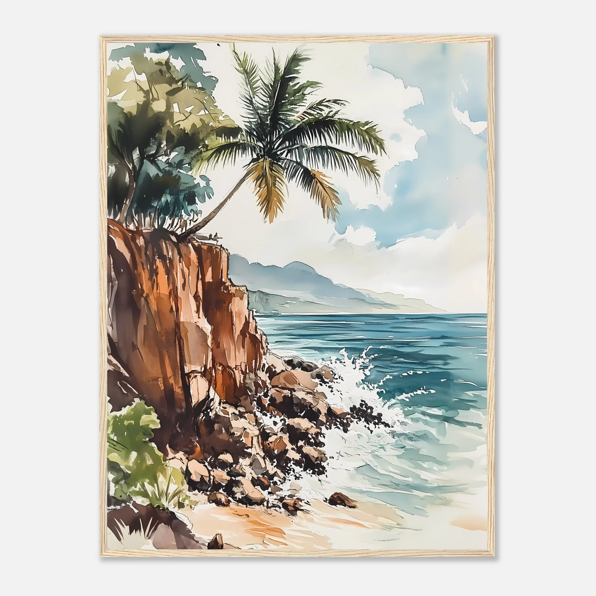Watercolour Coastline Bliss - Image 17