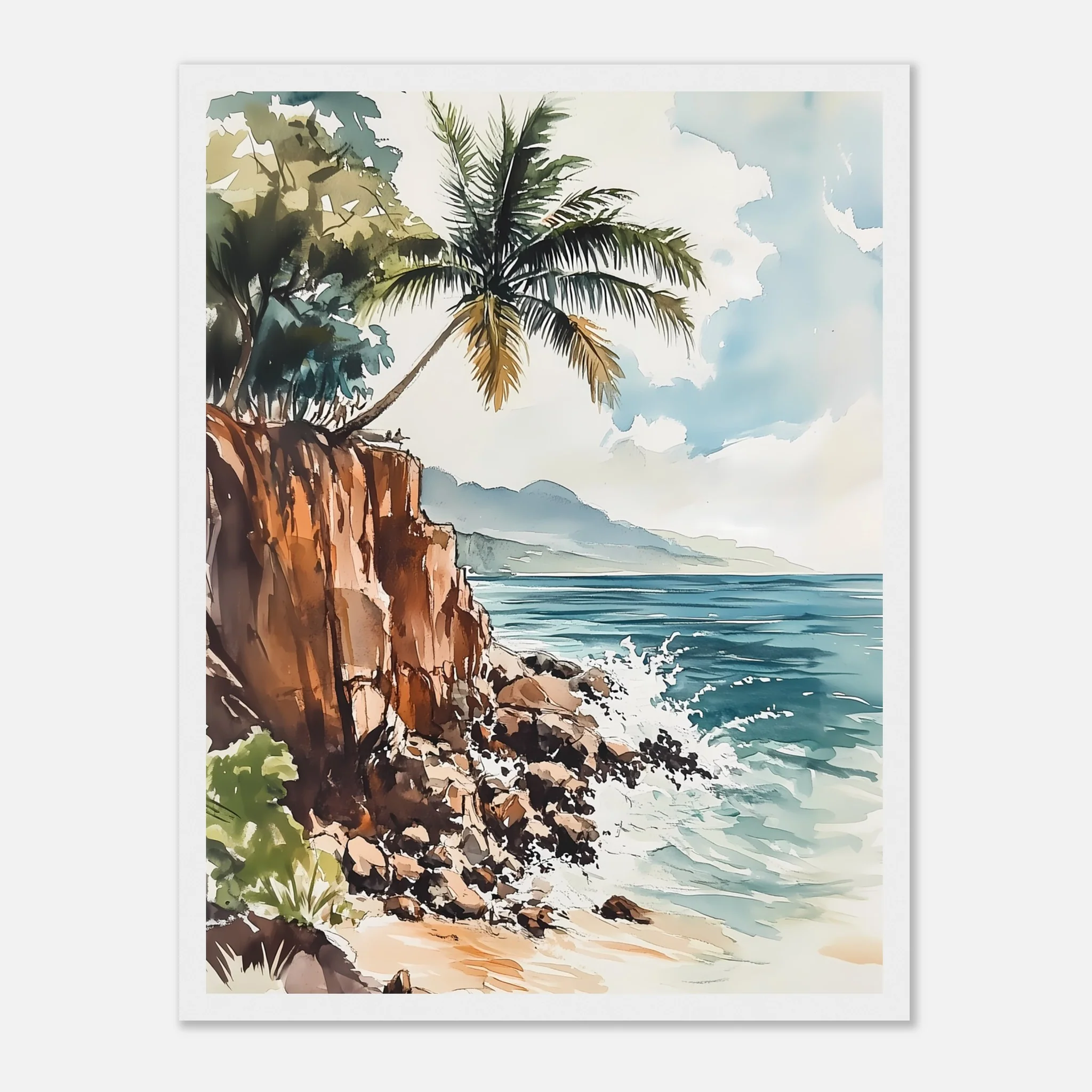 Watercolour Coastline Bliss - Image 19