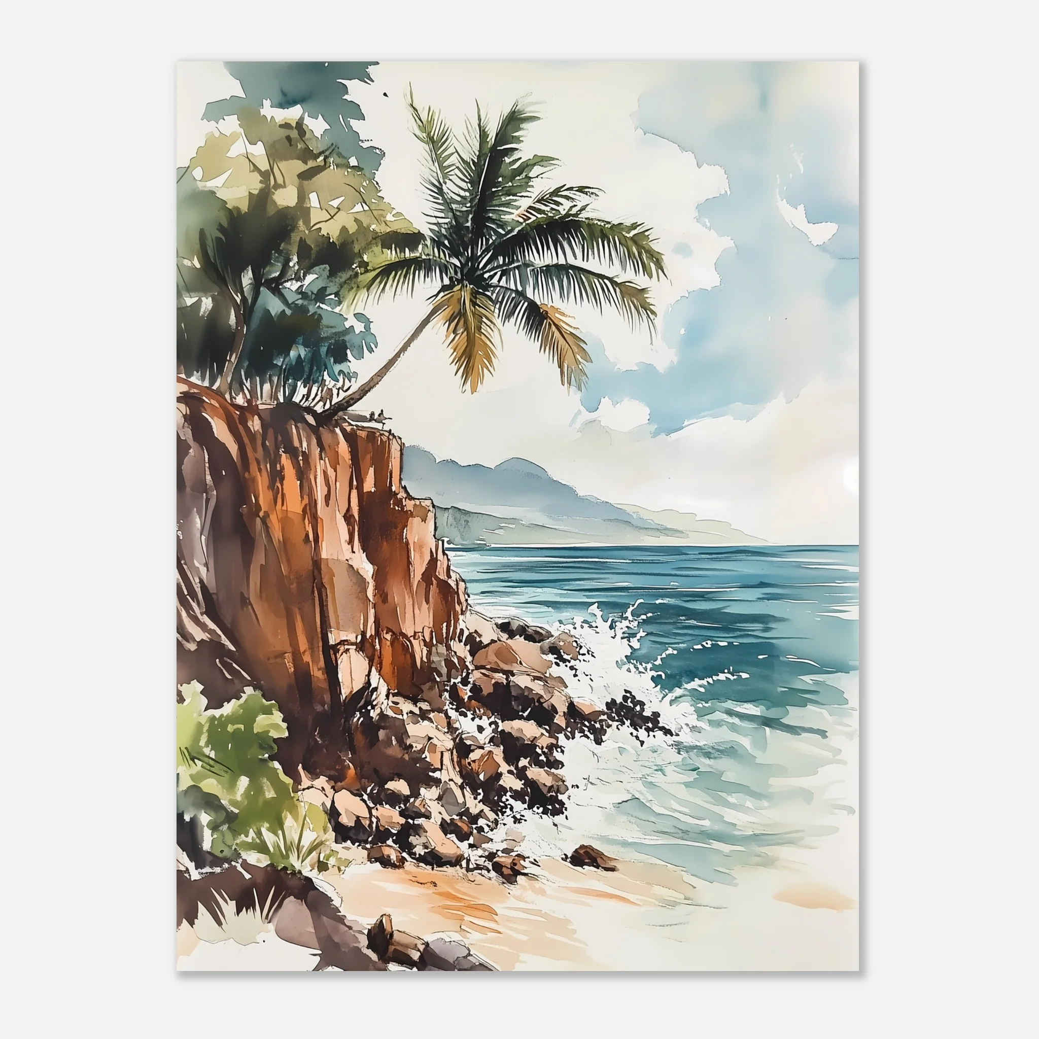 Watercolour Coastline Bliss - Image 20