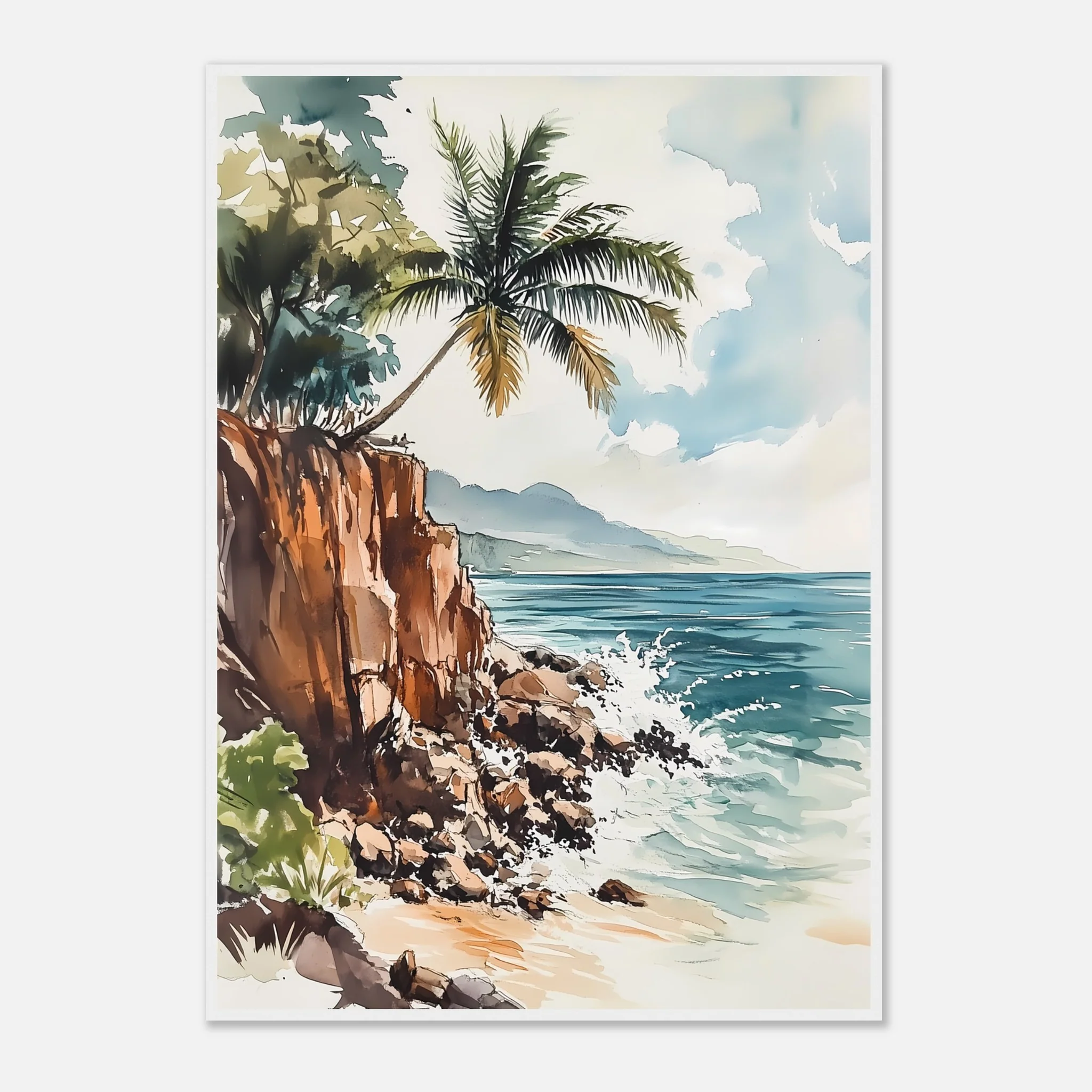 Watercolour Coastline Bliss - Image 22
