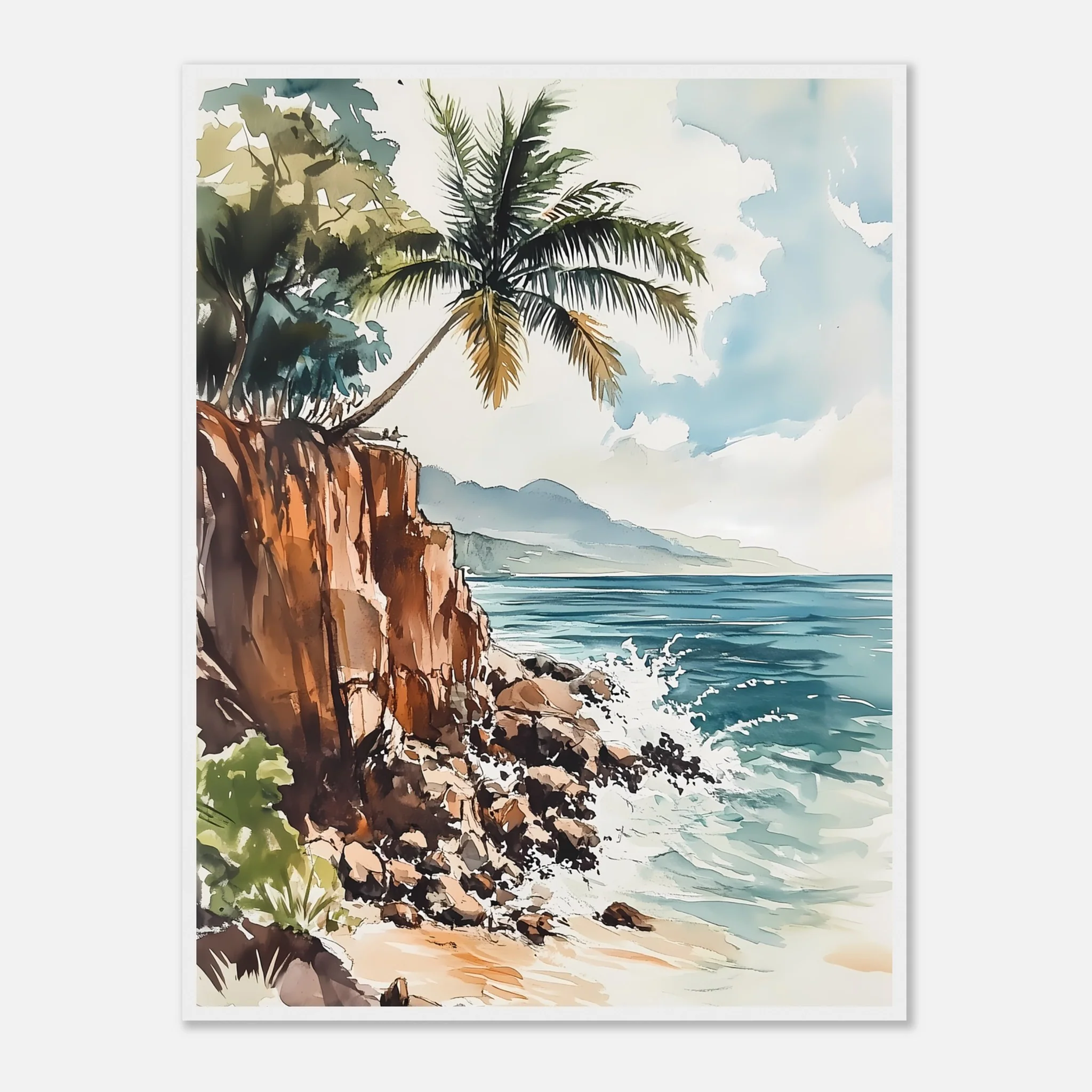 Watercolour Coastline Bliss - Image 27