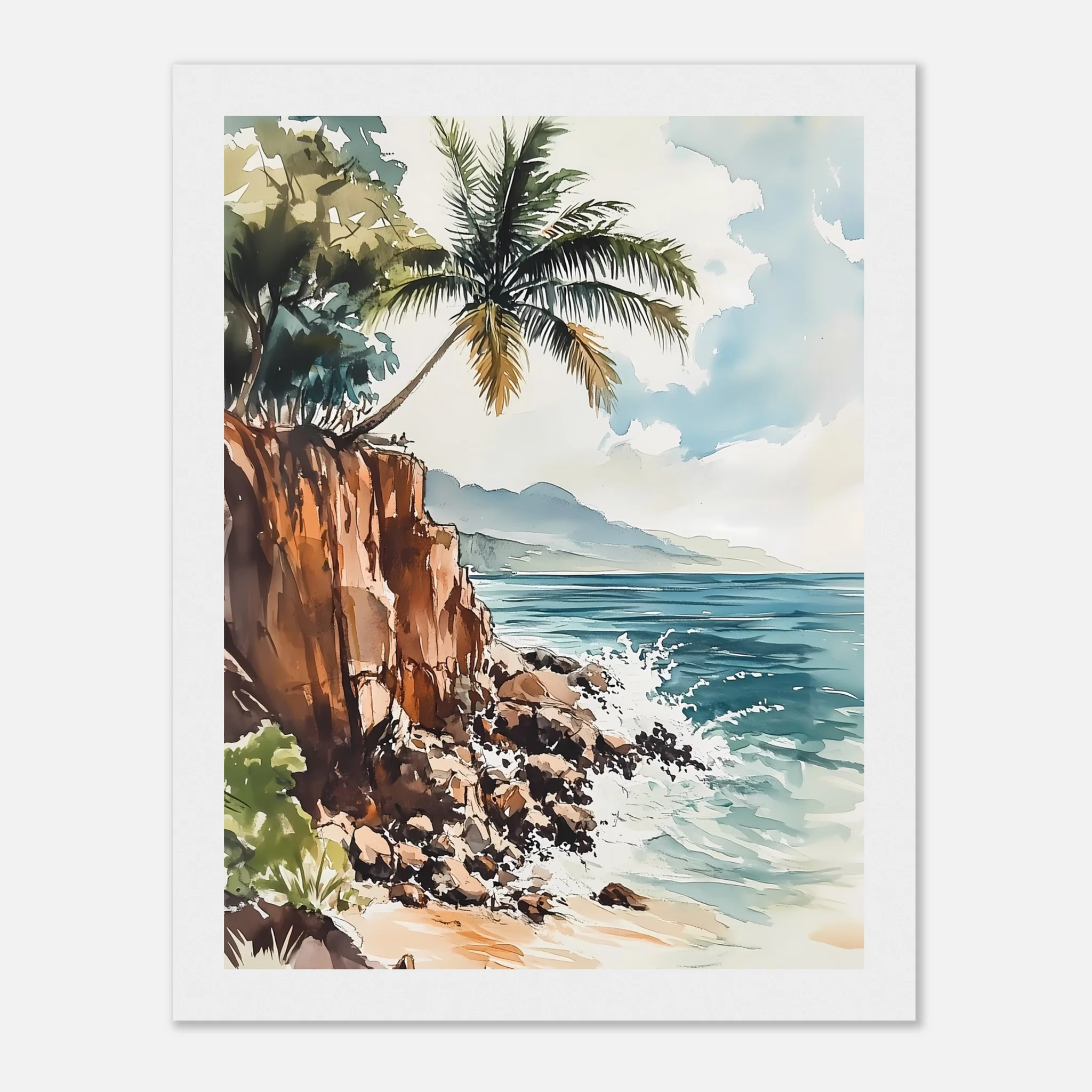 Watercolour Coastline Bliss - Image 31