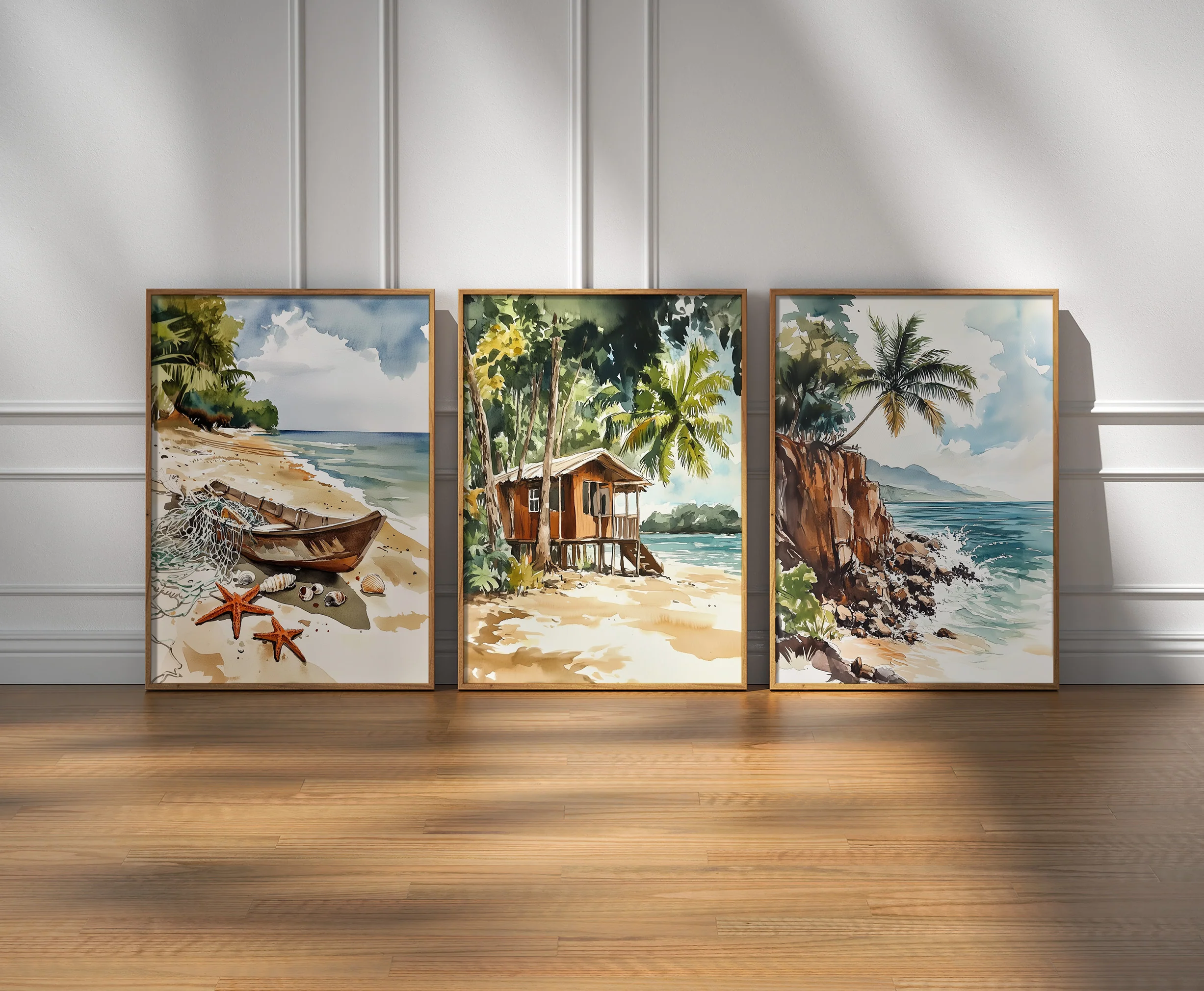 Watercolour Coastline Bliss - Image 6