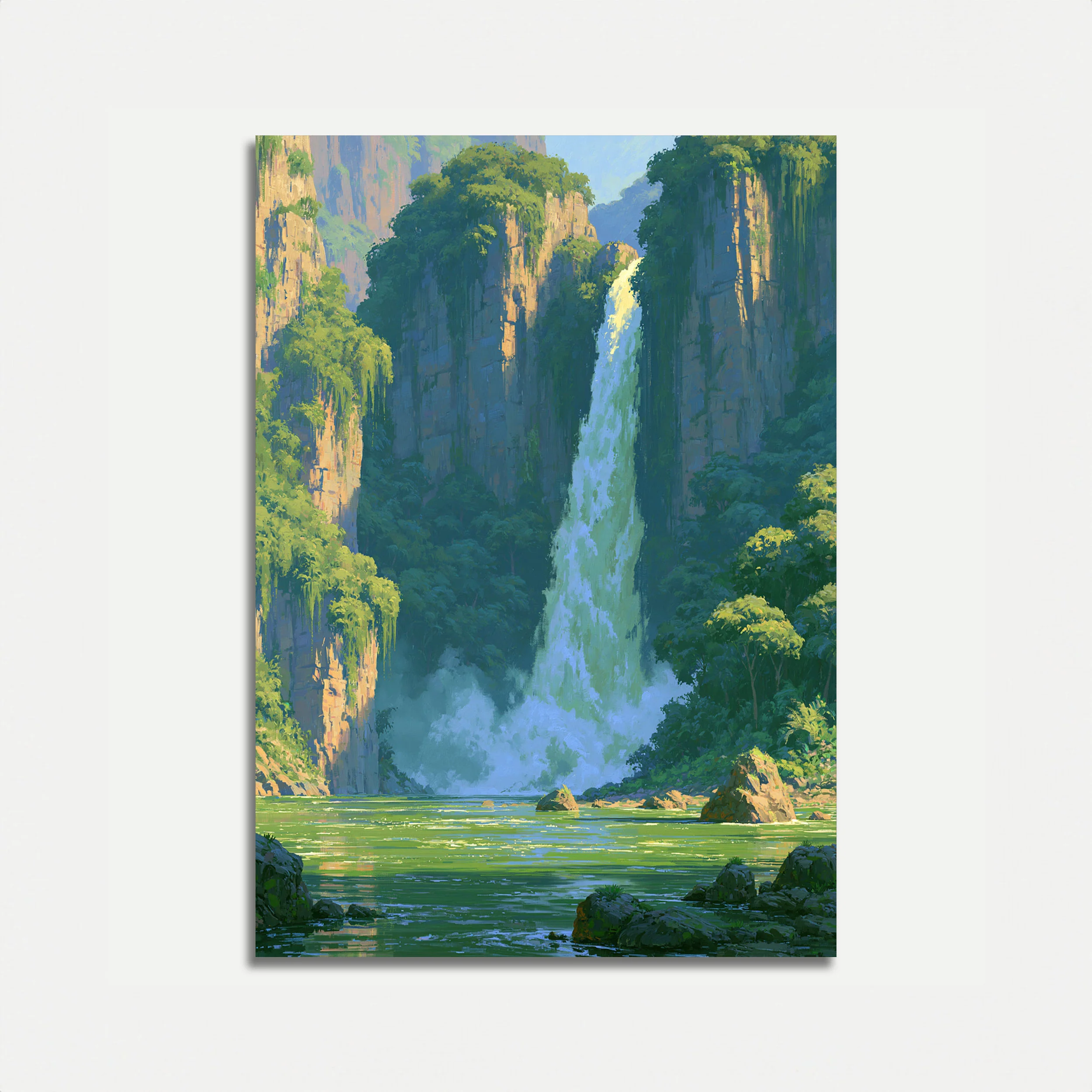 Waterfall Canyon Cliffs Poster