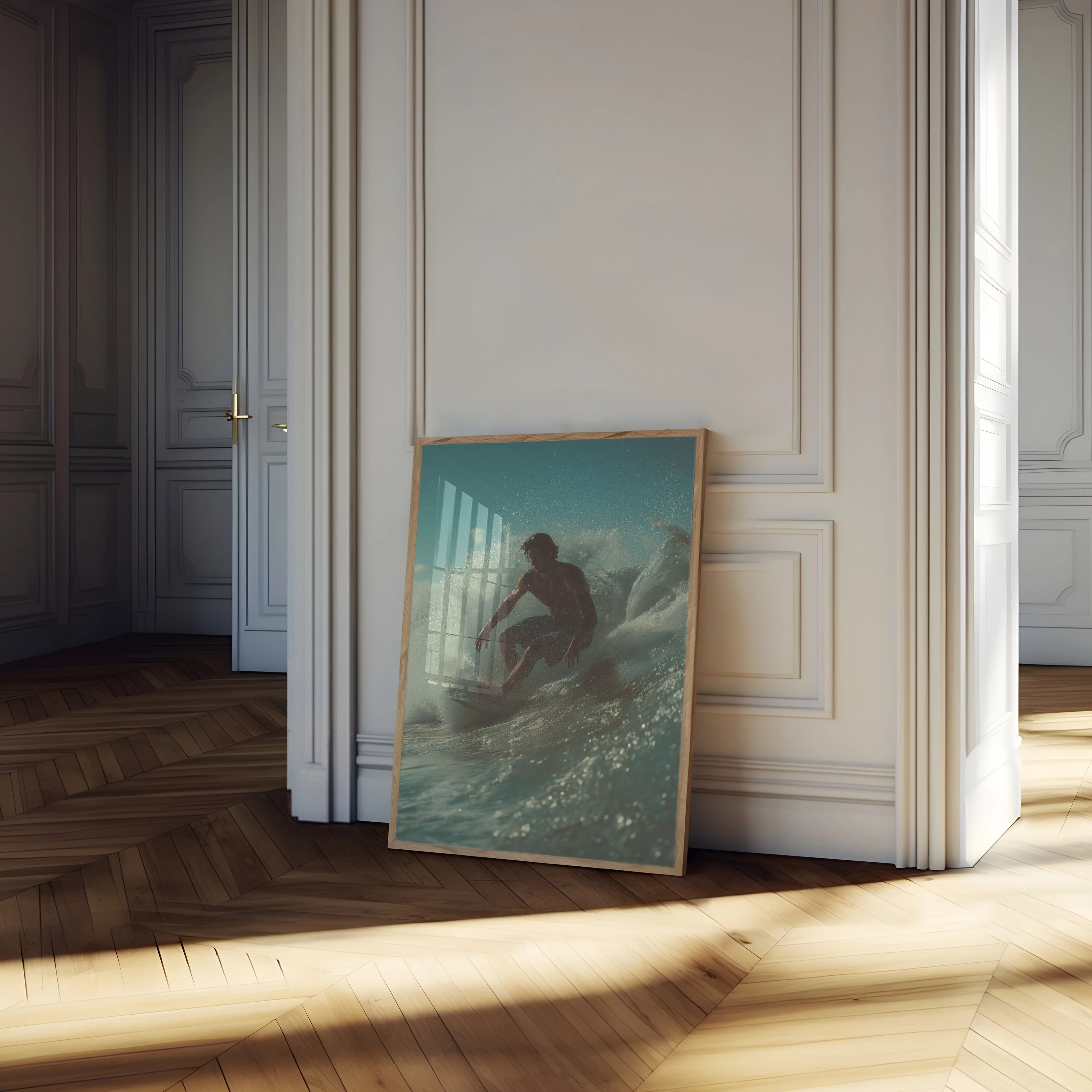 Wave Rider in Blue Surge Poster - Image 4