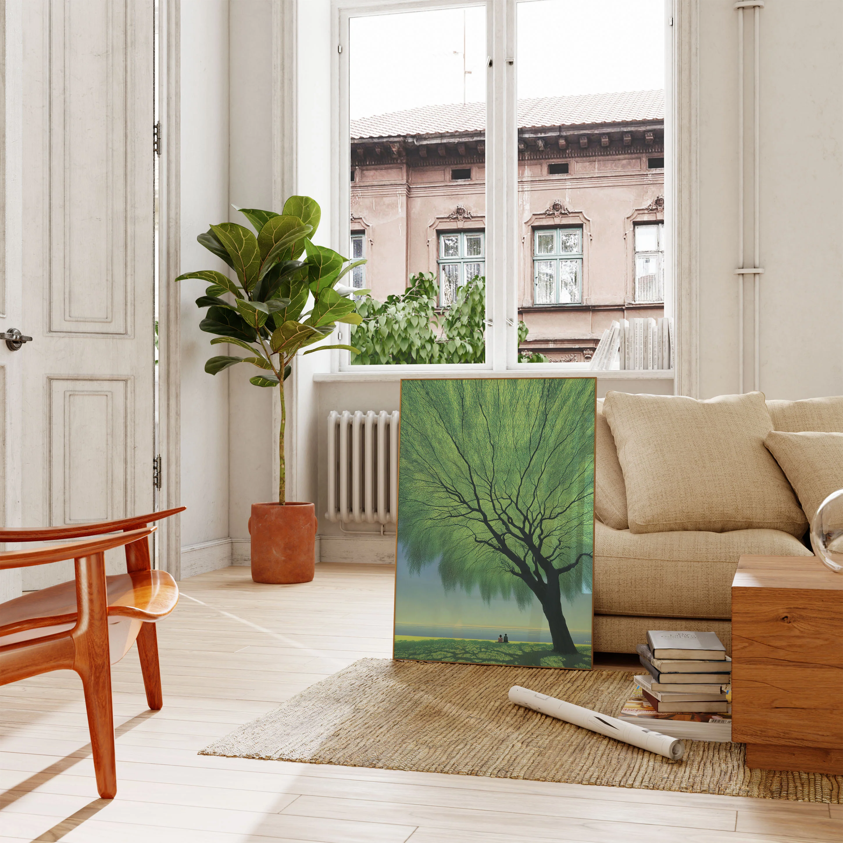 Weeping Willow by the Shore Poster - Image 2