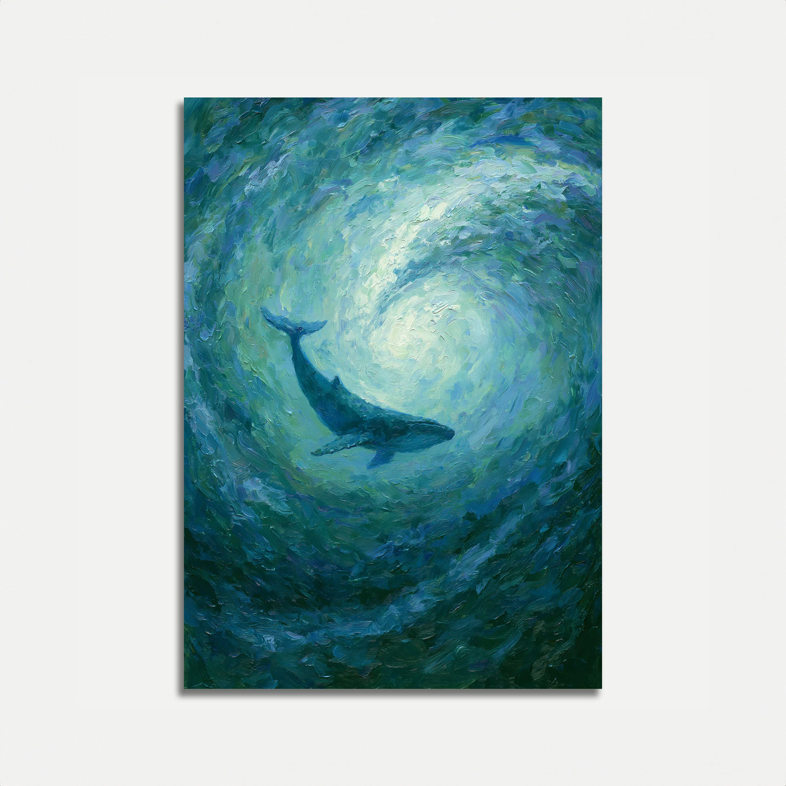 Whale Swimming Through Ocean Poster