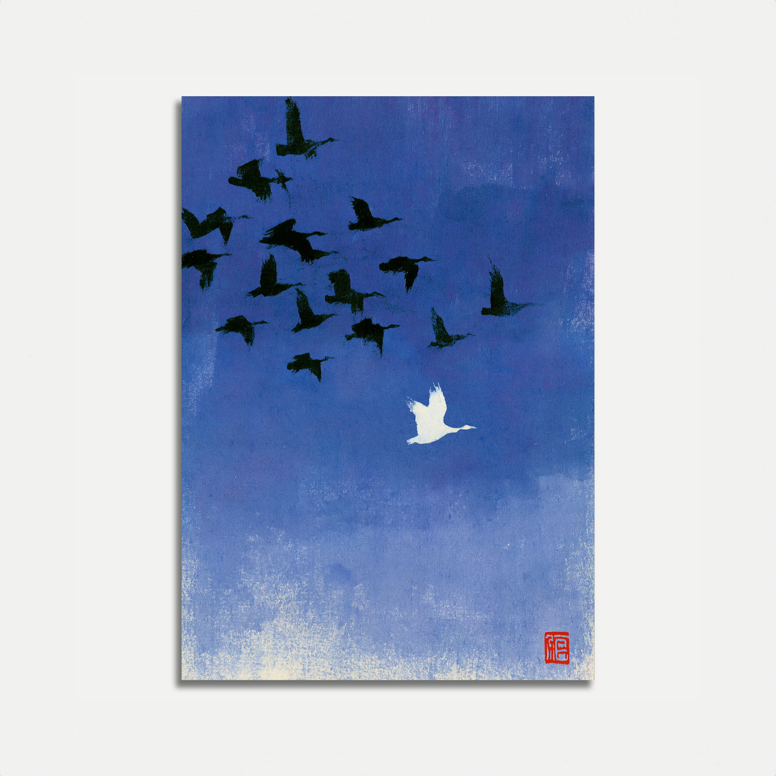 White Bird Among Dark Flock Poster