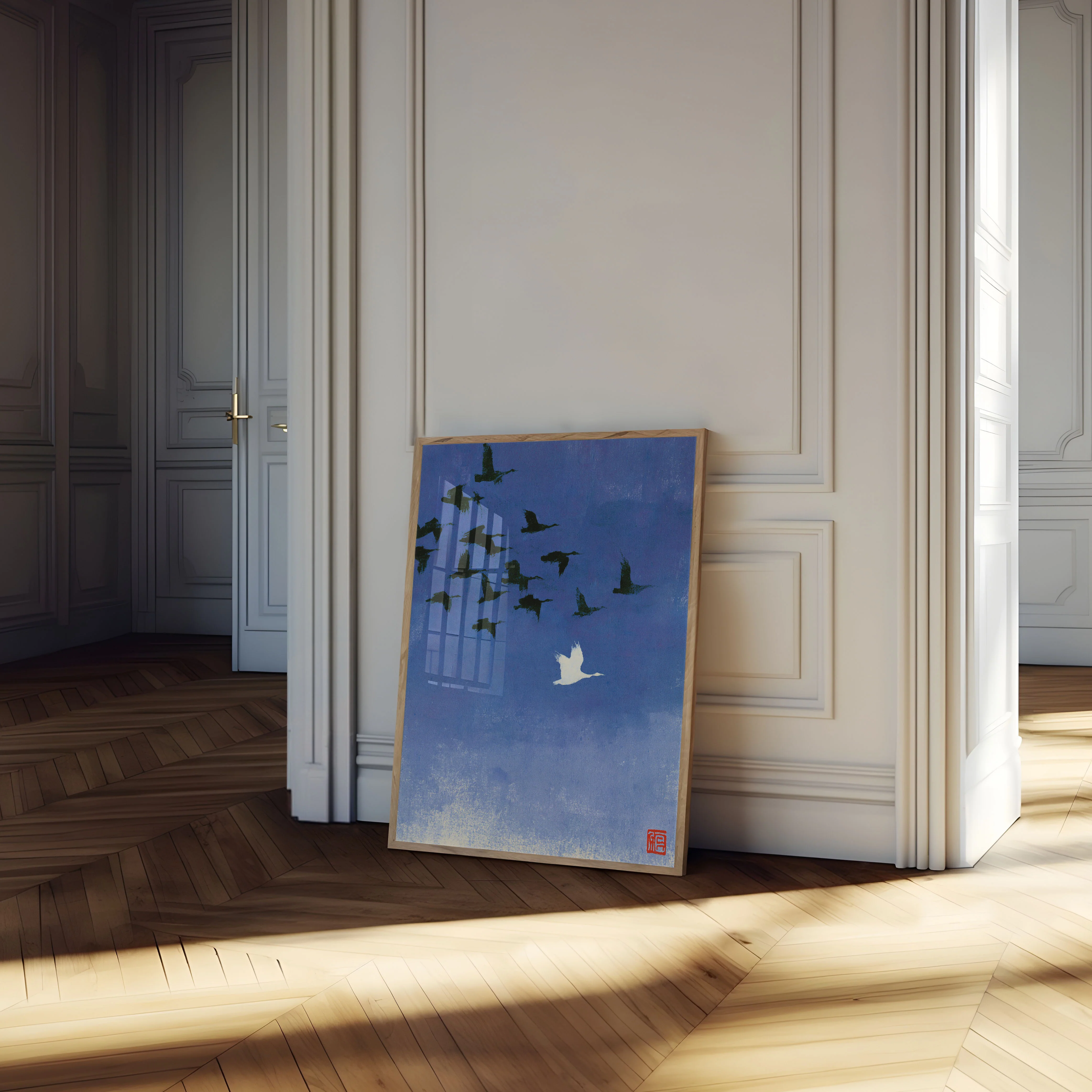 White Bird Among Dark Flock Poster - Image 4