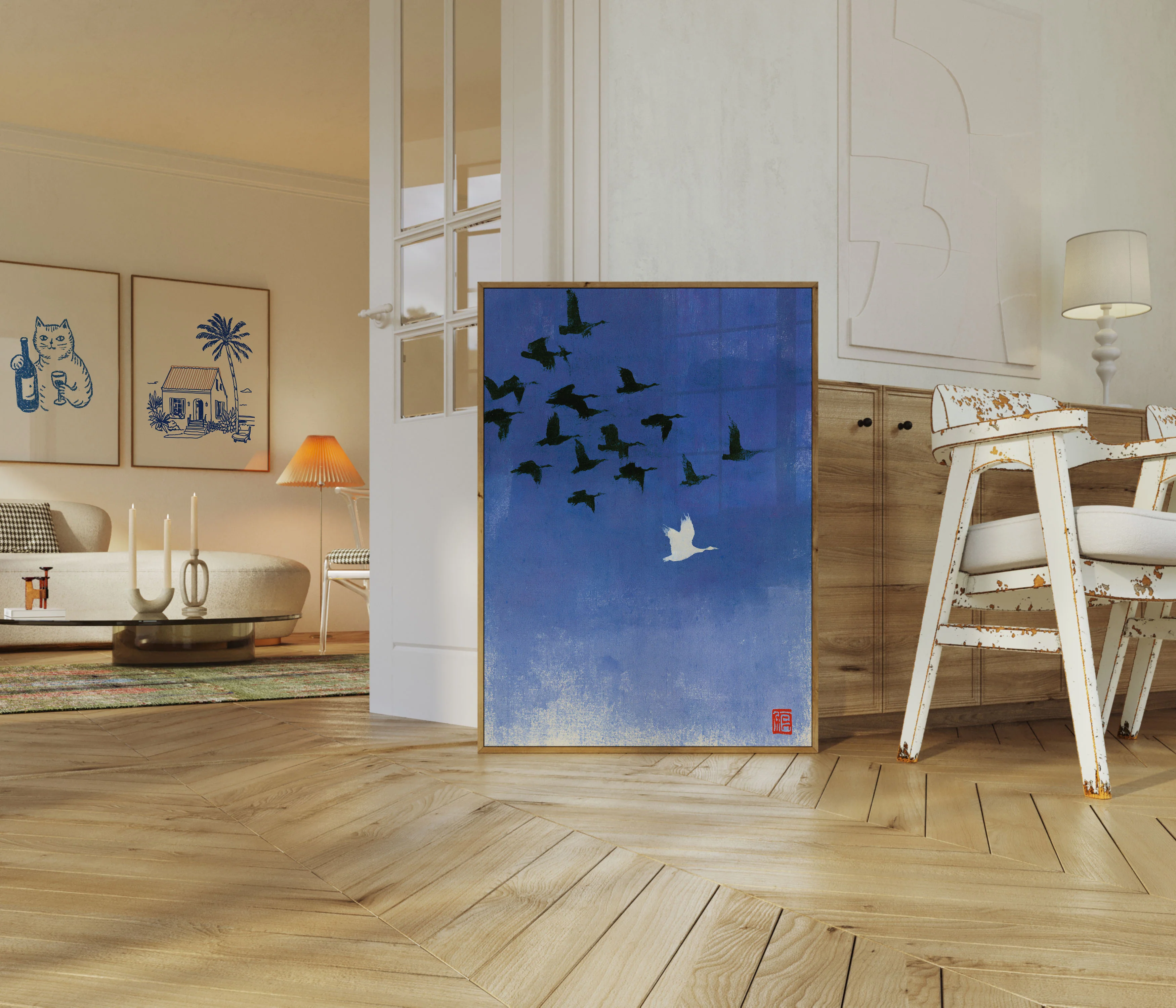 White Bird Among Dark Flock Poster - Image 5