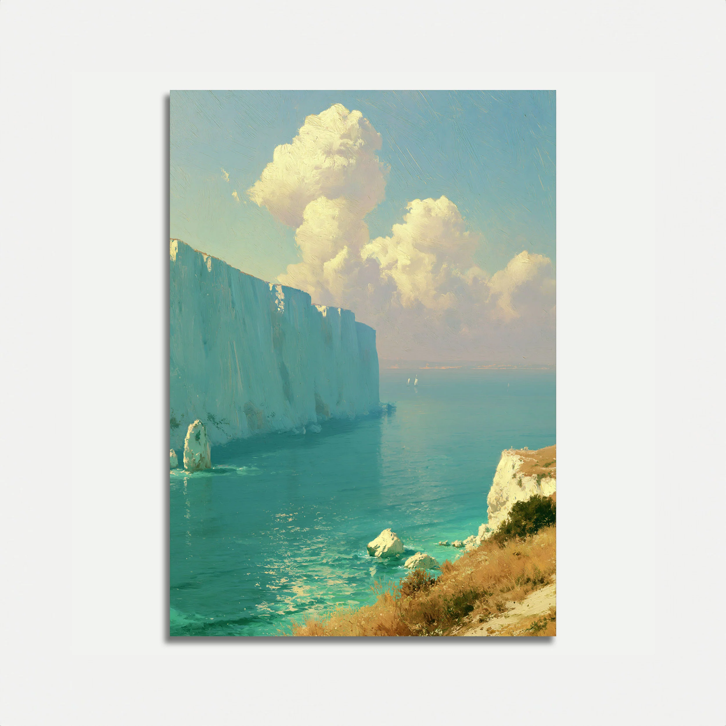 White Cliffs Coastal Serenity Poster