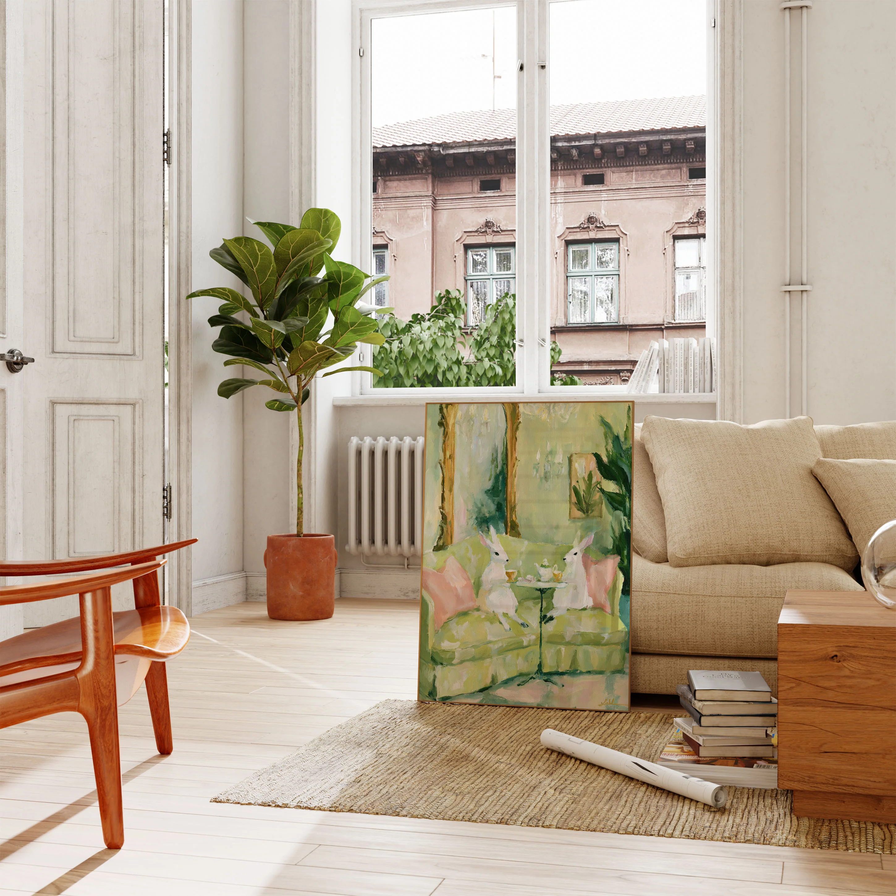 White Deer Tea Garden Poster - Image 2