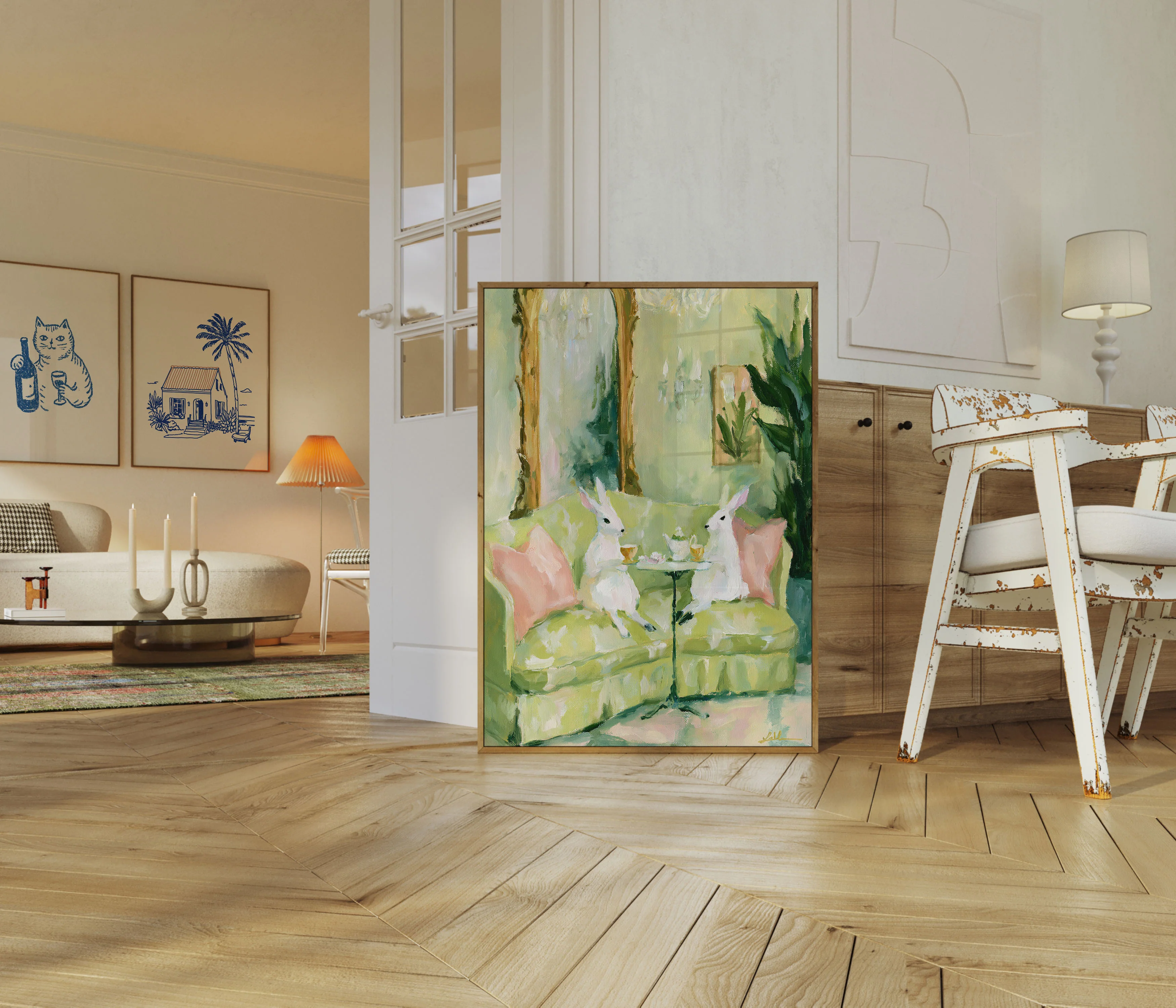 White Deer Tea Garden Poster - Image 5