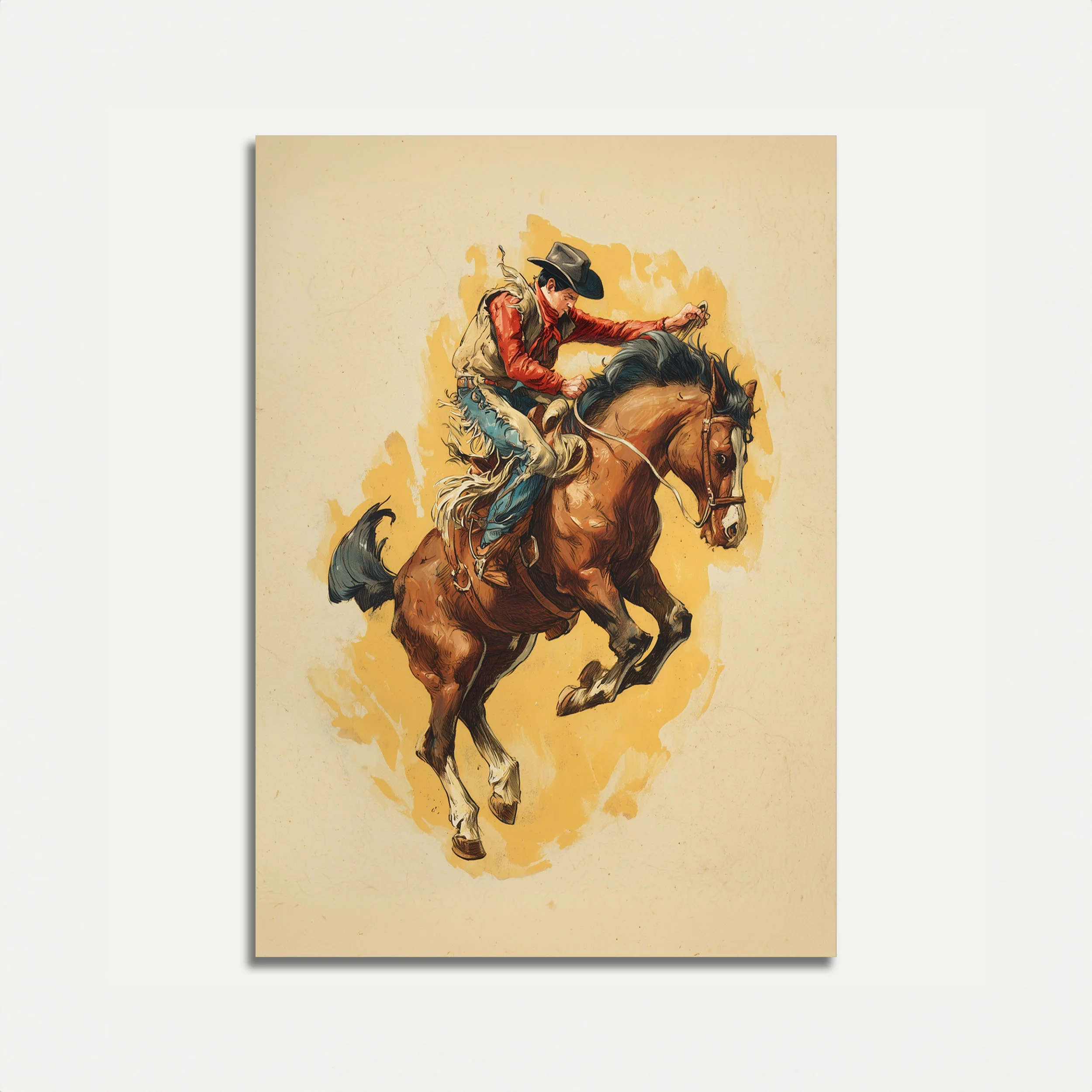 Wild Bronco Rodeo Poster