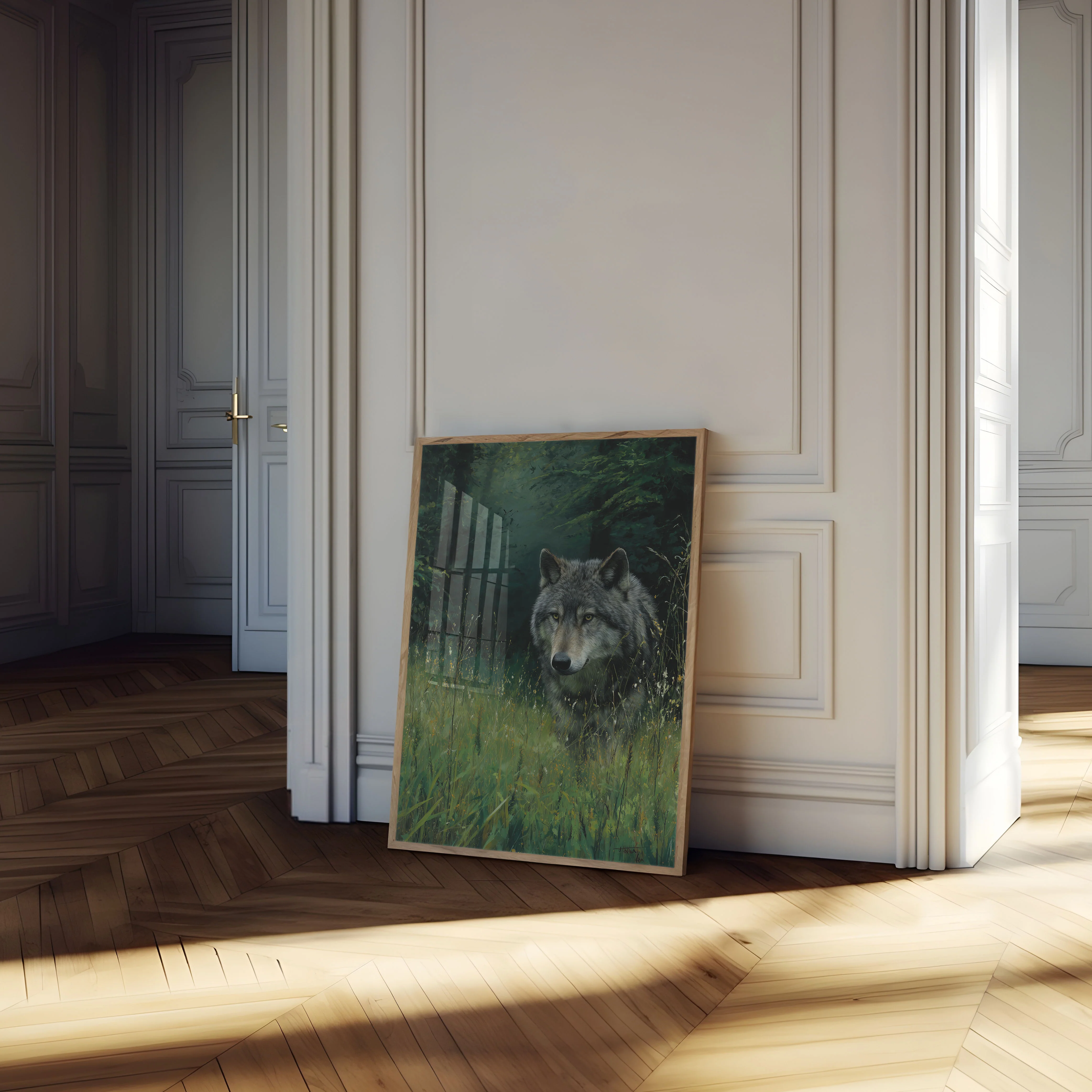 Wild Forest Guardian Wolf Poster - Image 4