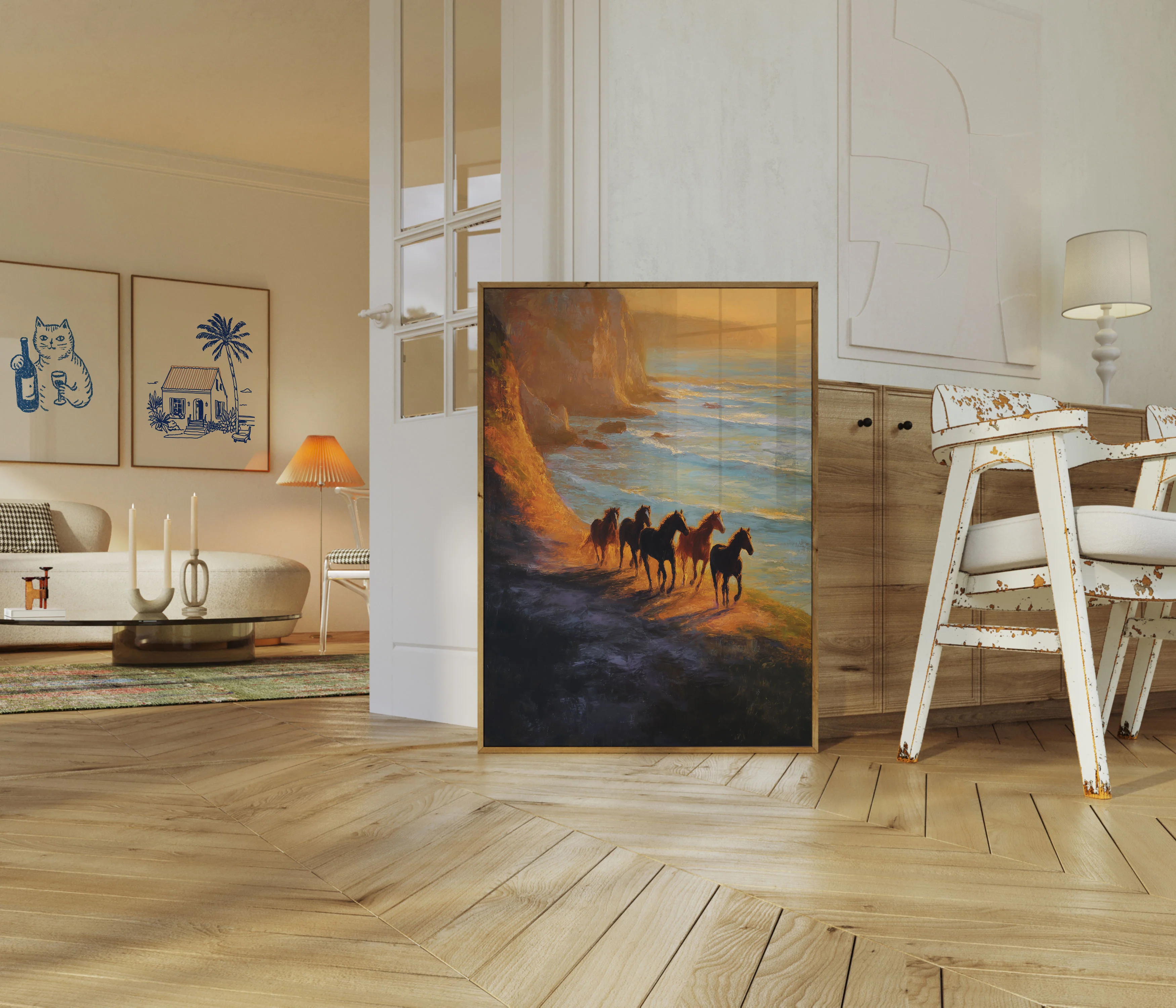 Wild Horses Beach Sunset Poster - Image 5