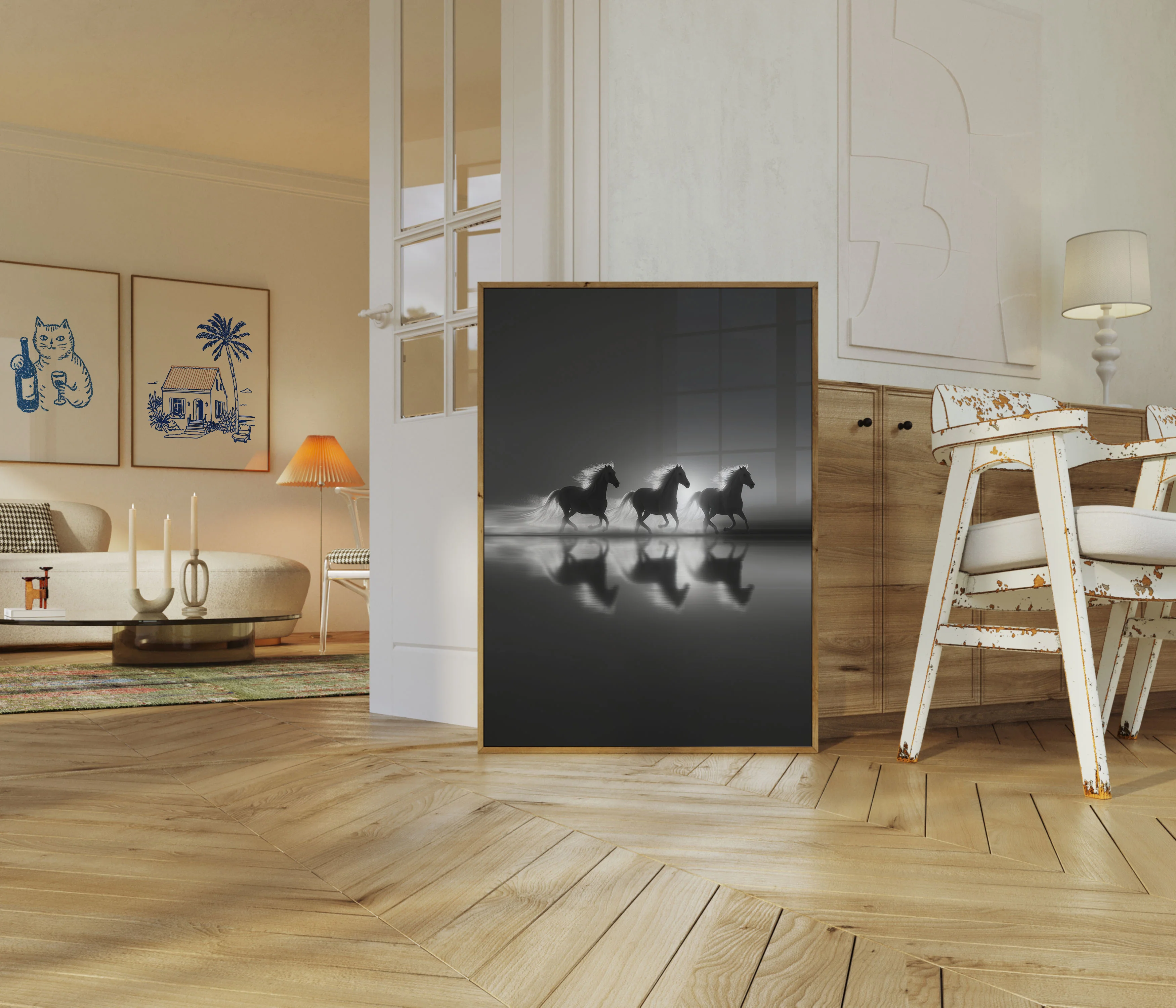 Wild Horses in Moonlight Poster - Image 5