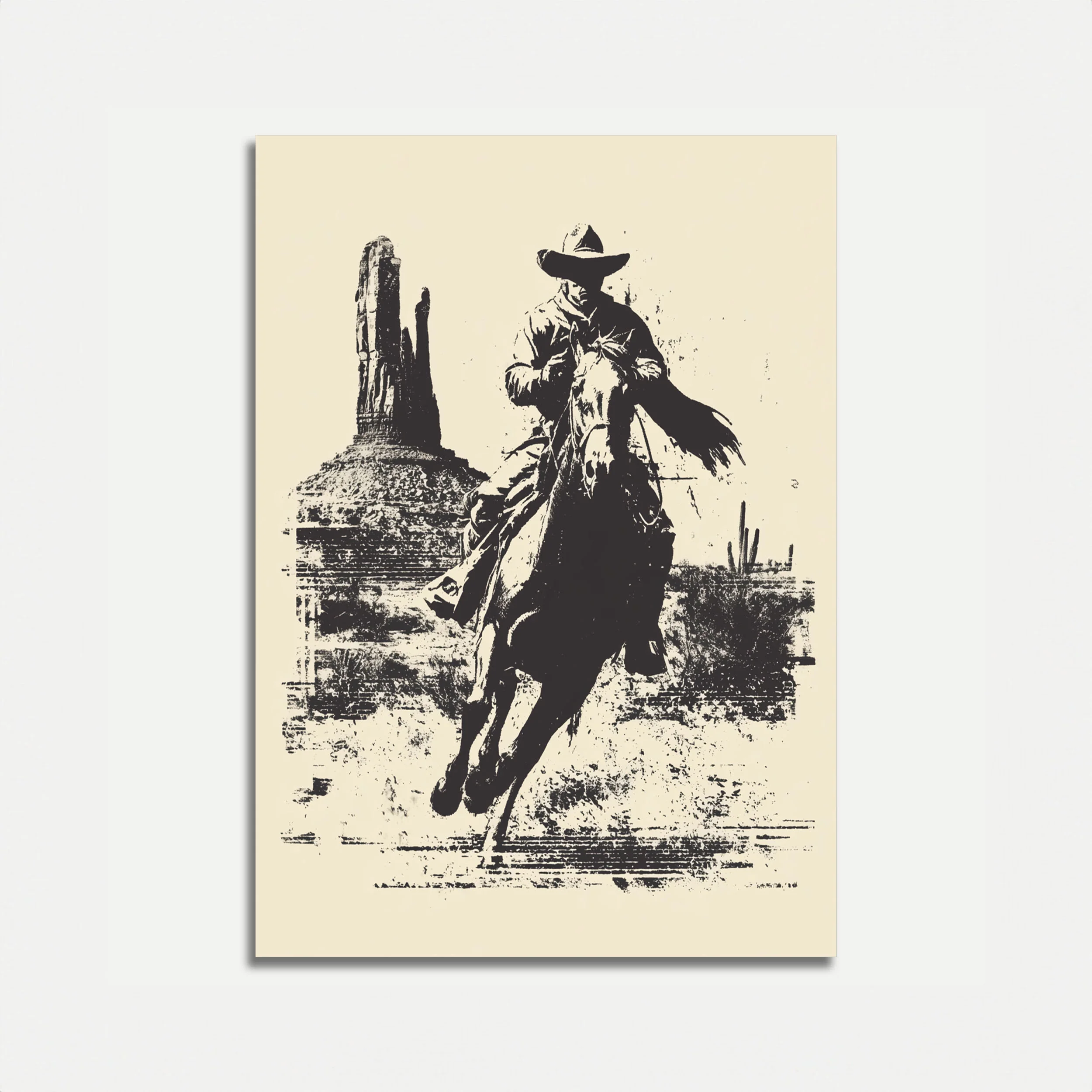 Wild West Cowboy Ride Poster