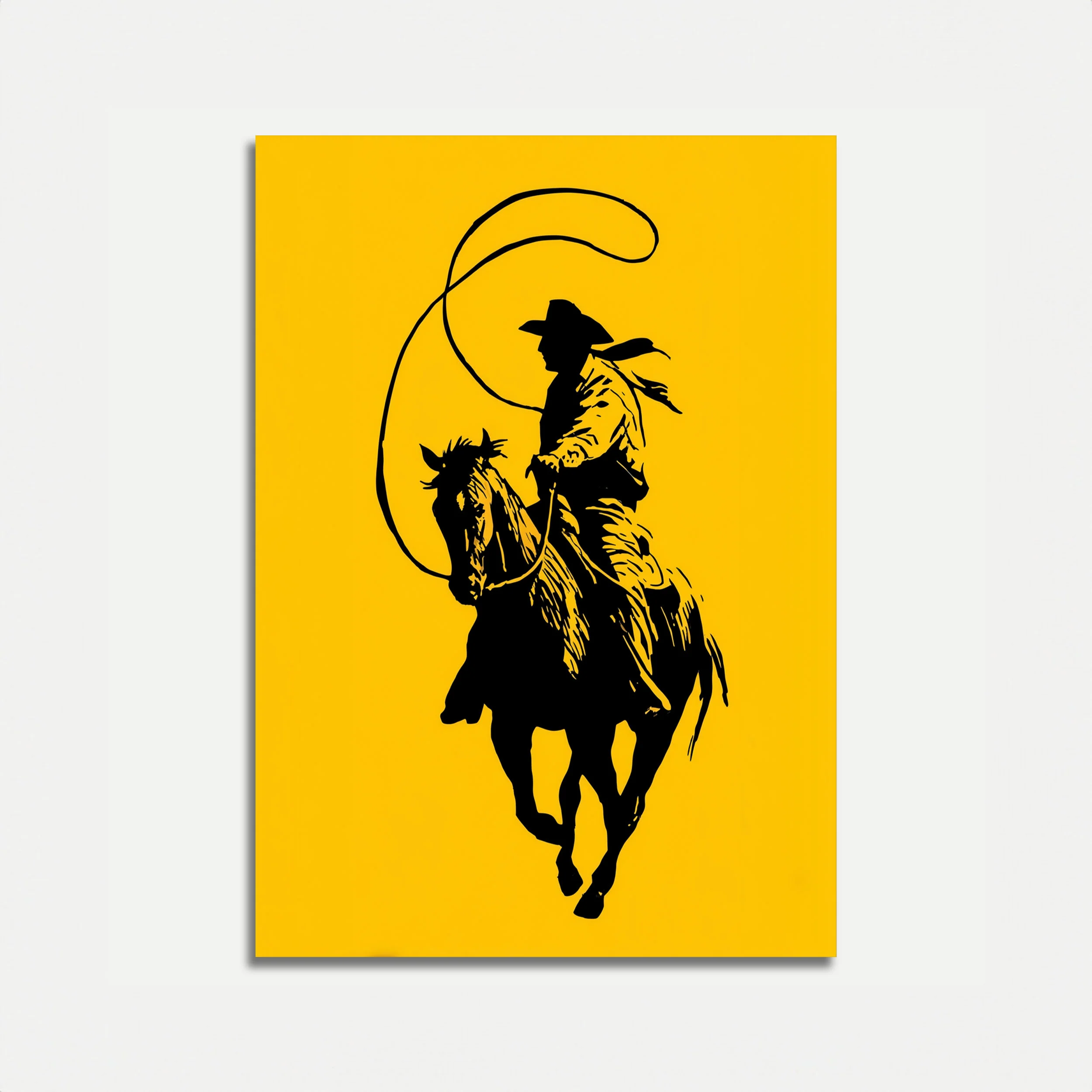 Wild West Cowboy Riding Poster