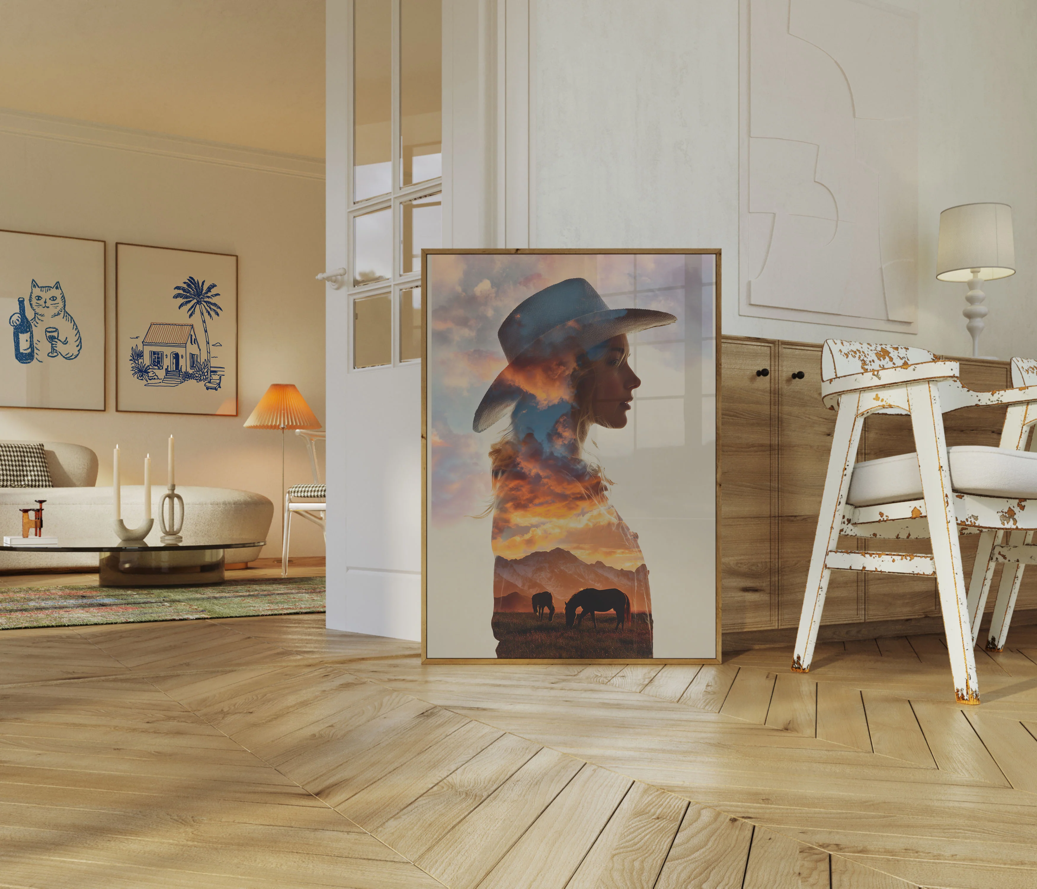 Wild West Sunset Cowboy Poster - Image 5