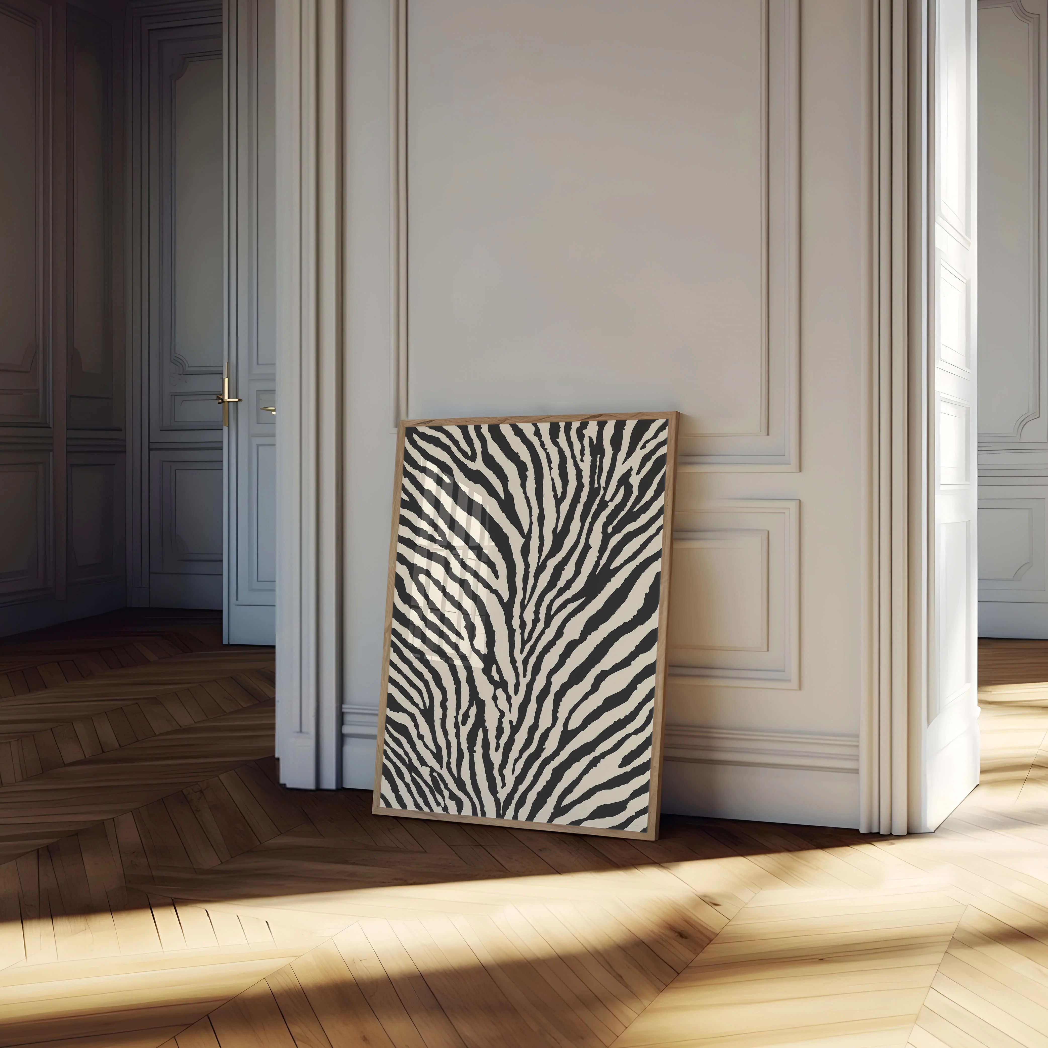 Wild Zebra Stripes Abstract Poster - Image 4